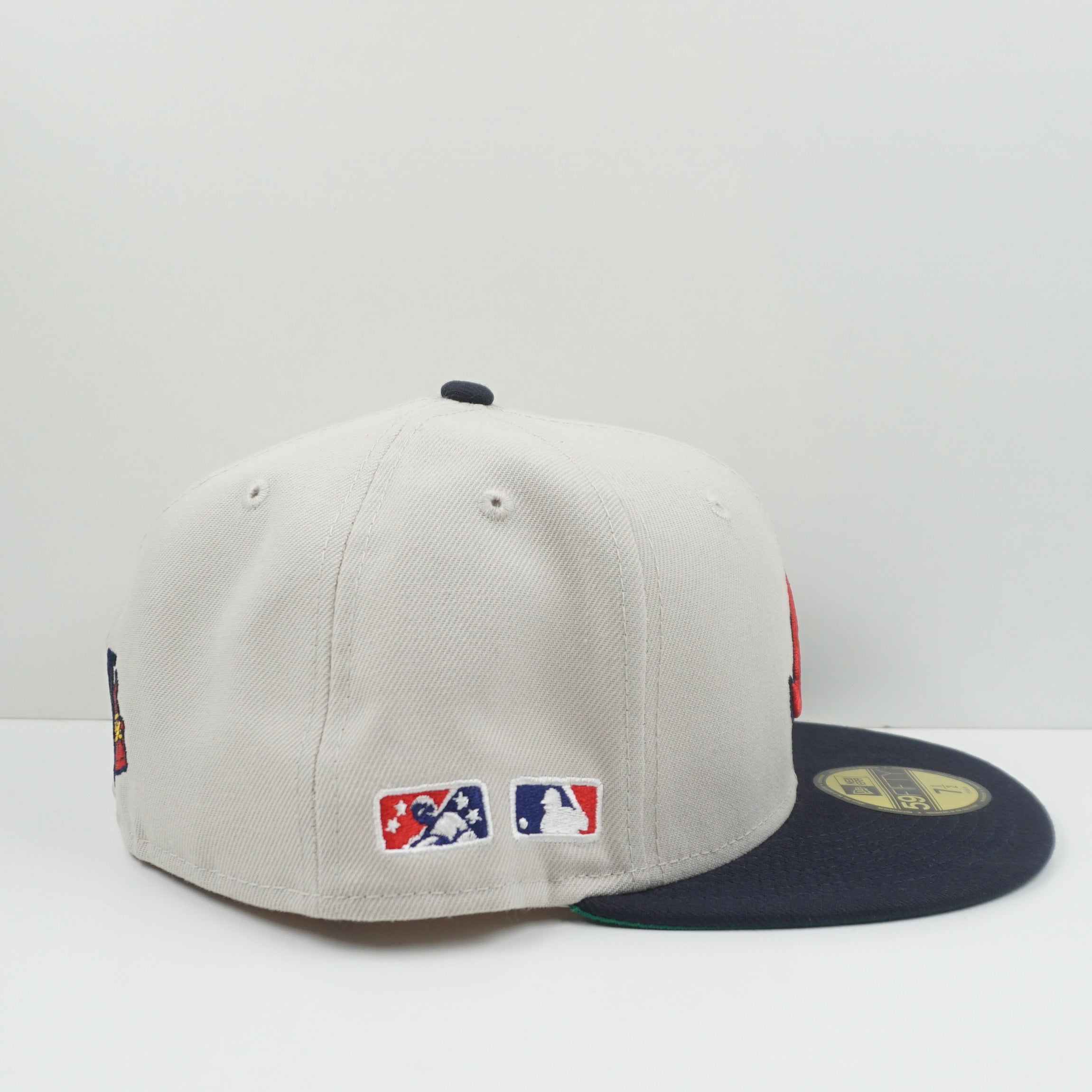 New Era Atlanta Braves Farm Team Stone Throwback Fitted Cap
