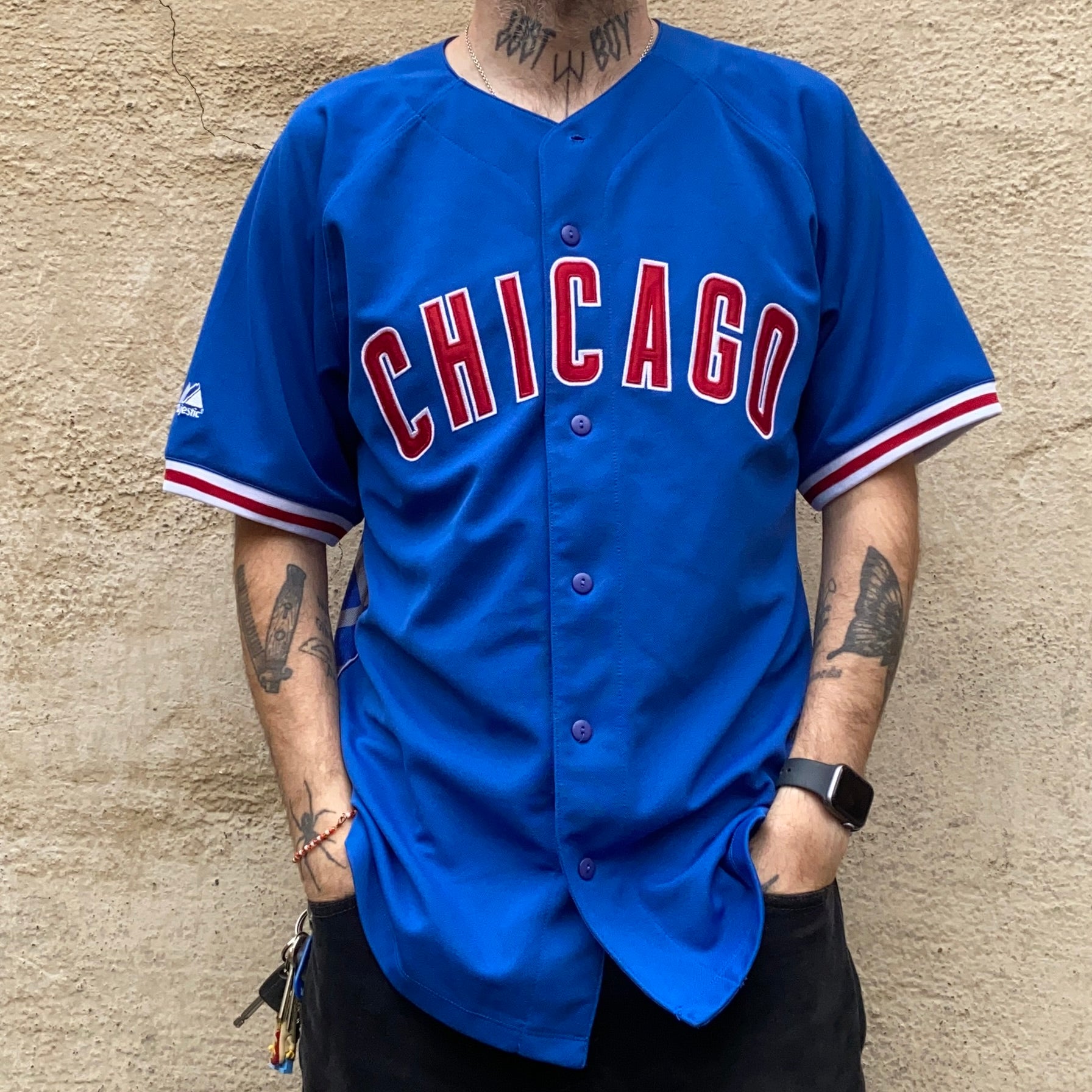 Majestic Chicago Cubs Picture Back Baseball Jersey