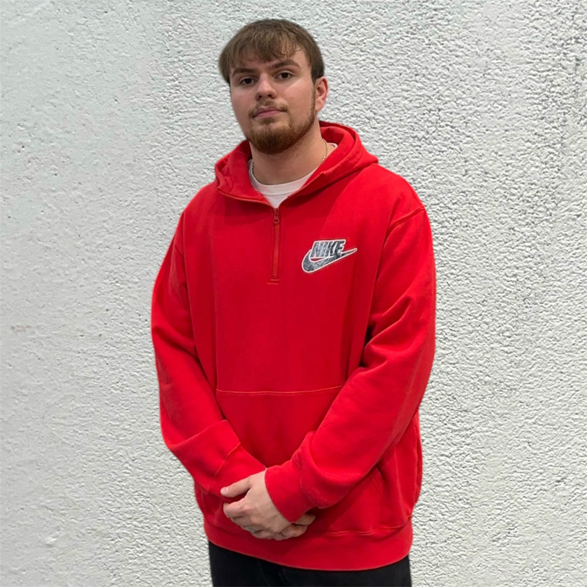 Supreme x Nike SS21 Half Zip Red Hoodie