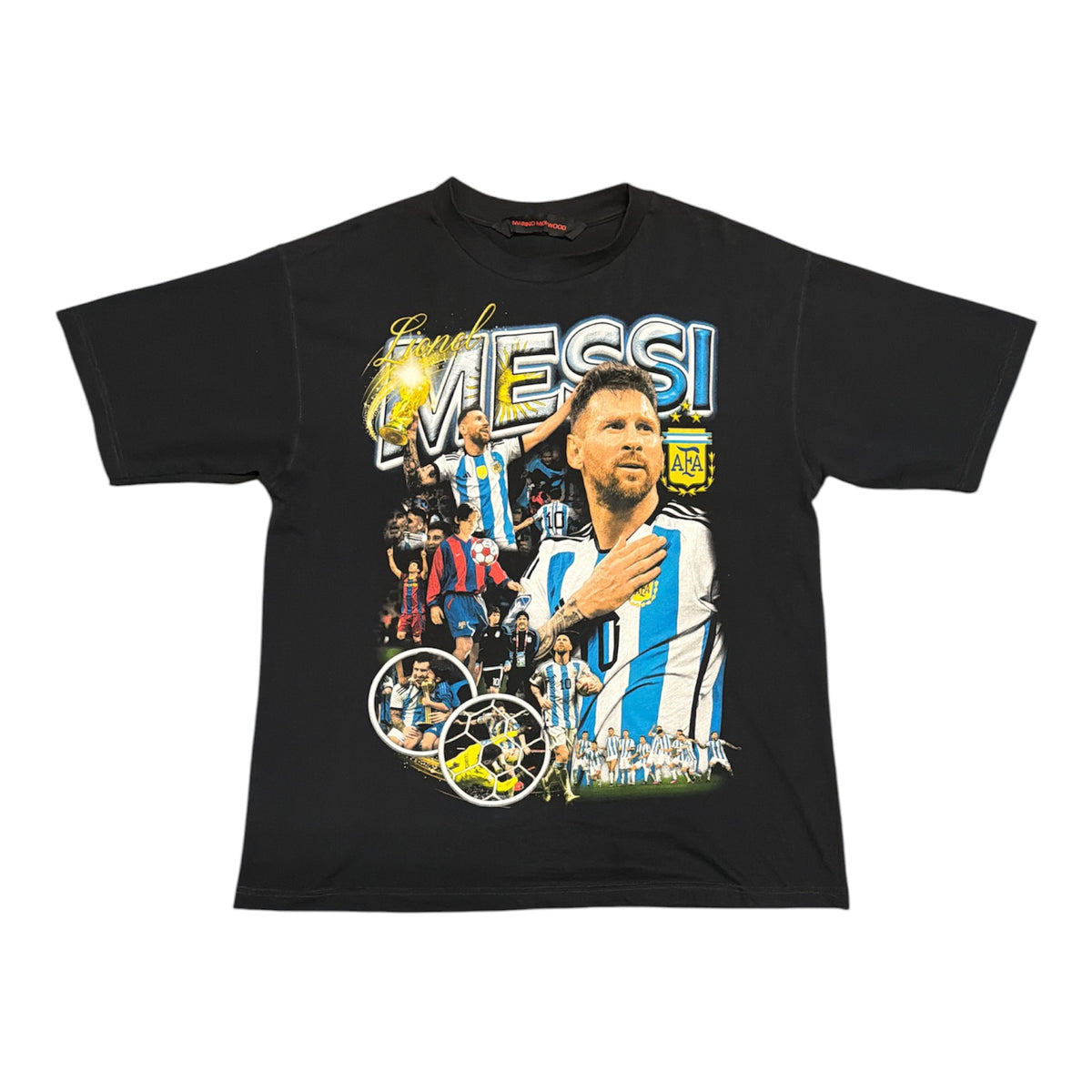 Marino Morwood Lionel Messi Black Tshirt