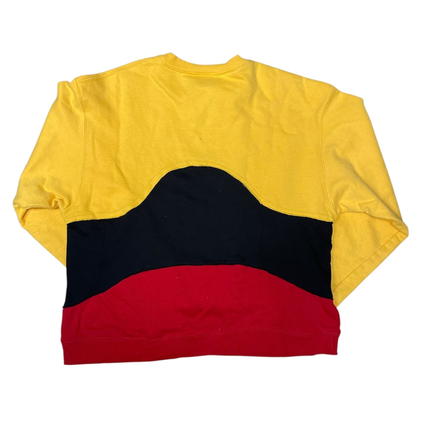 Nice Duds Reworked Yellow Red Black Sweatshirt