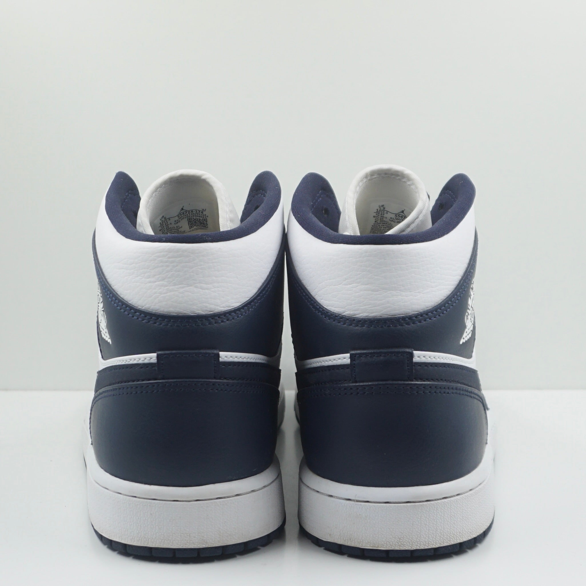 Jordan 1 Mid White Metallic Gold Obsidian