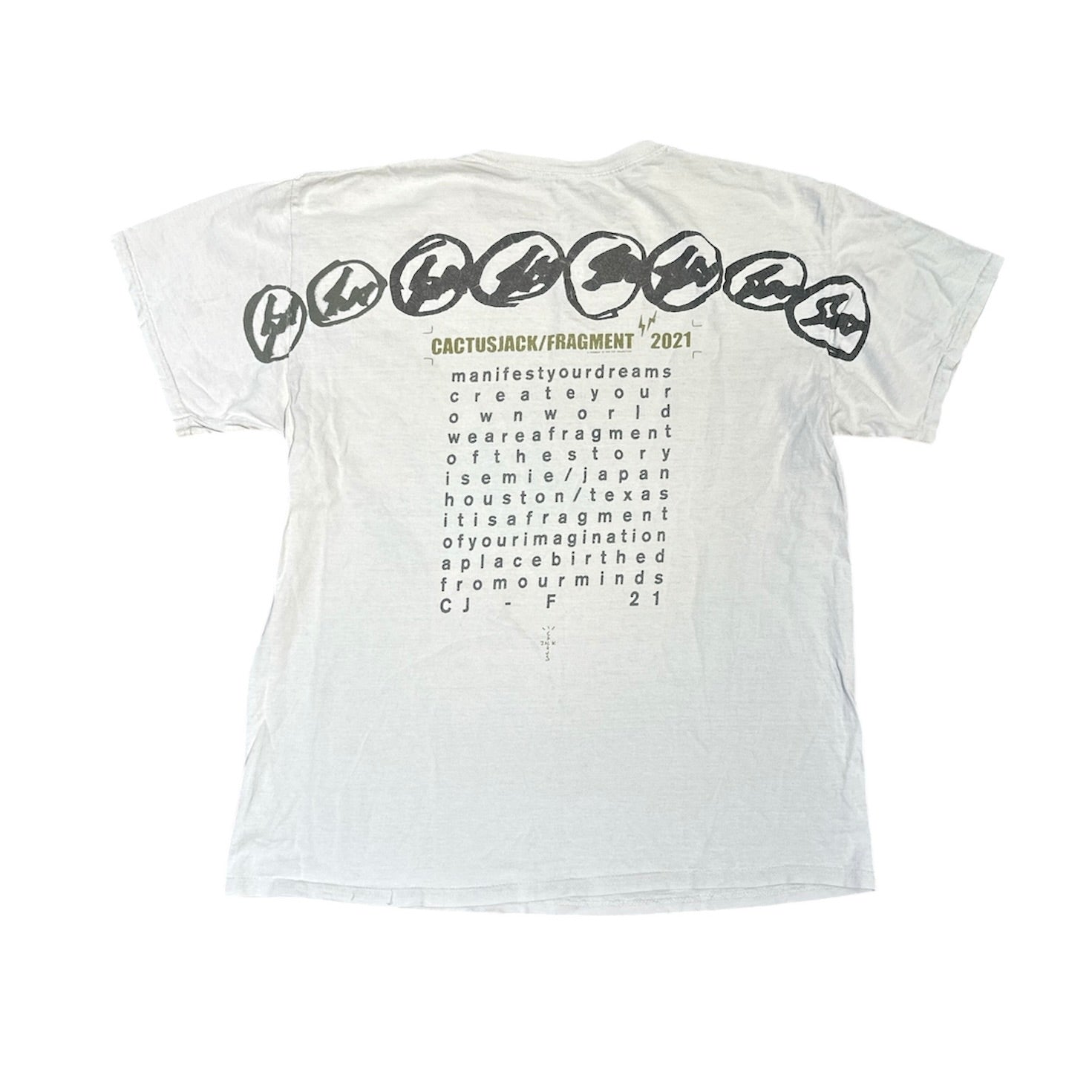 Travis Scott Cactus Jack for Fragment Manifest White Tshirt