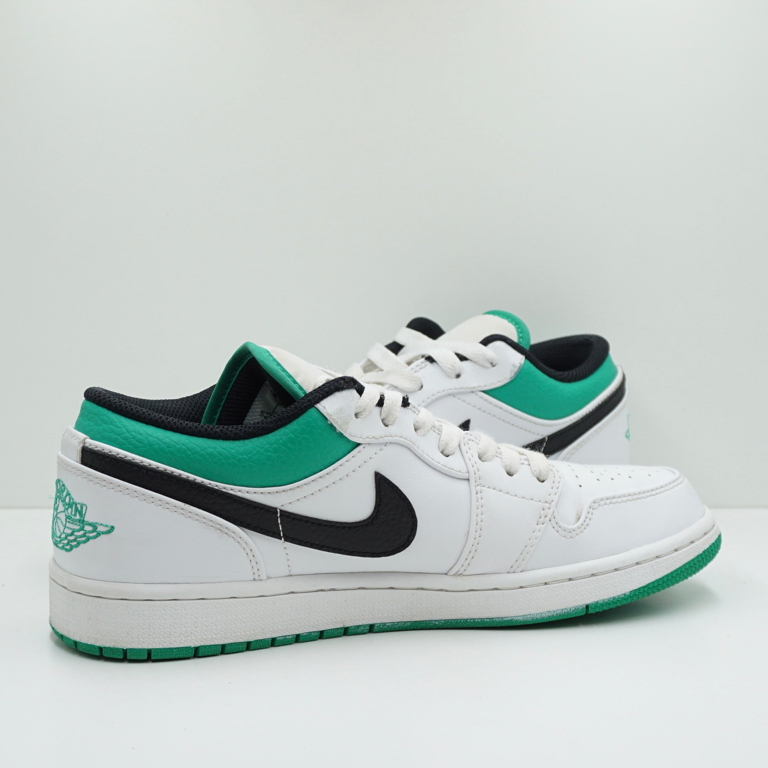 Jordan 1 Low White Lucky Green Black