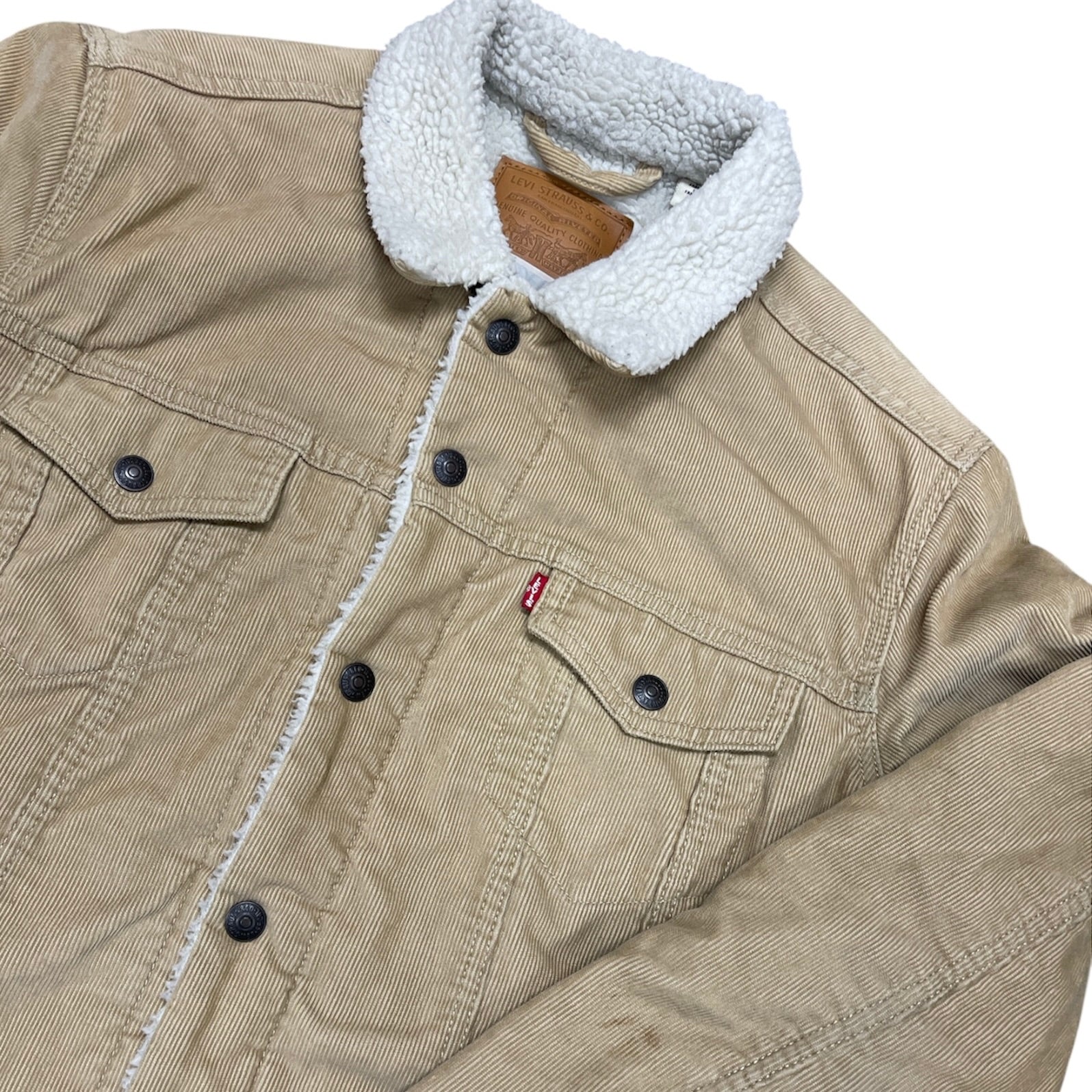Levis Corduroy Sherpa Beige Jacket