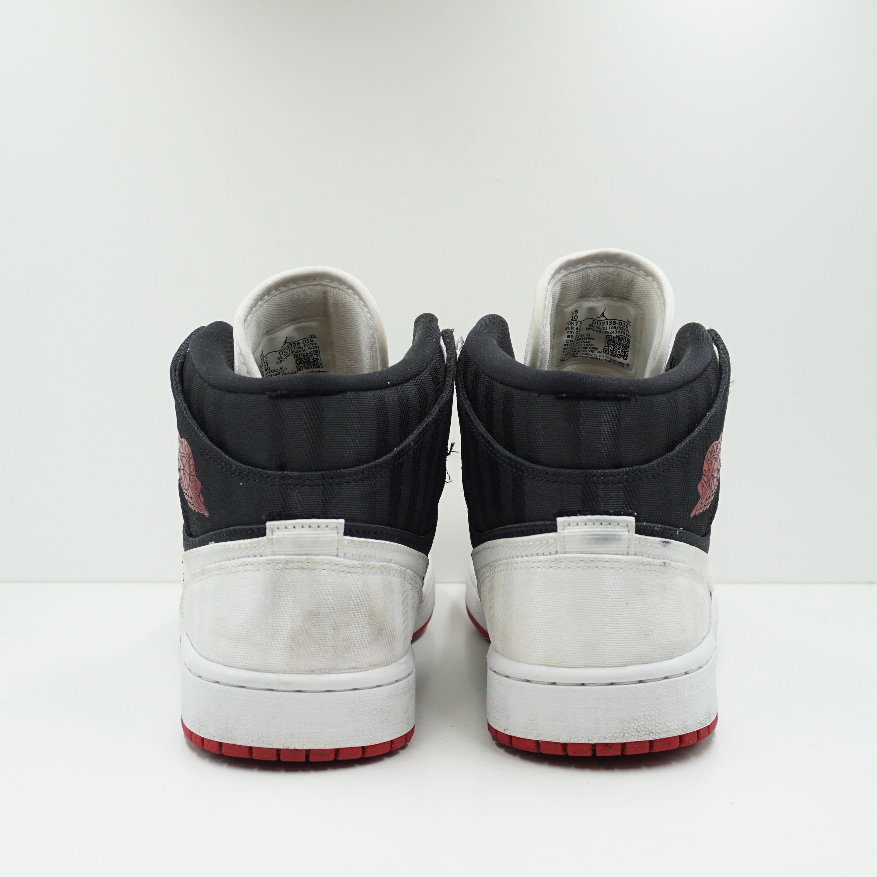Jordan 1 Mid SE Utility Canvas White Black Gym Red (W)