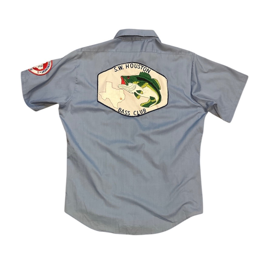 Flying Cross Blue Patches Short Sleeve Shirt