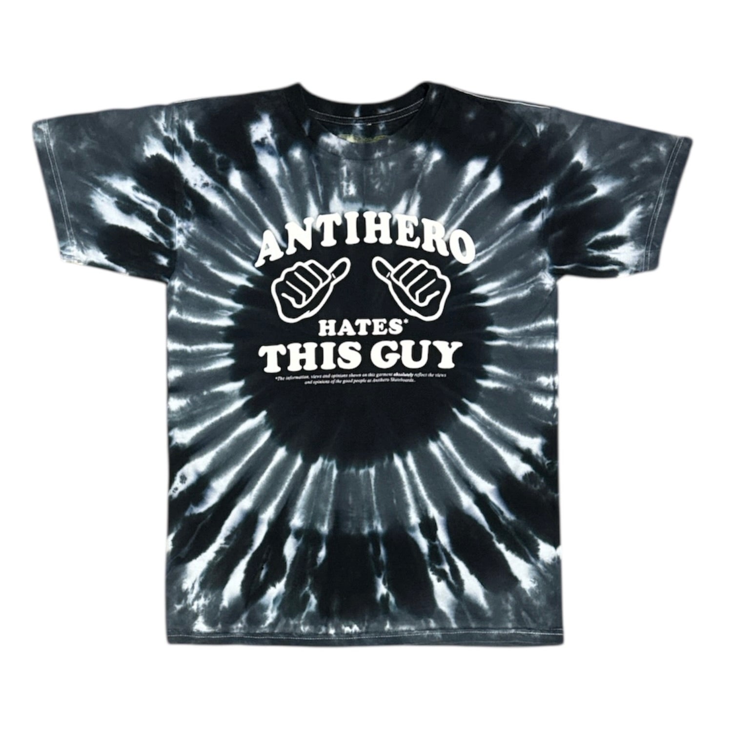 Anti Skateboards "Hates This Guy" Tie Dye Grey Tshirt