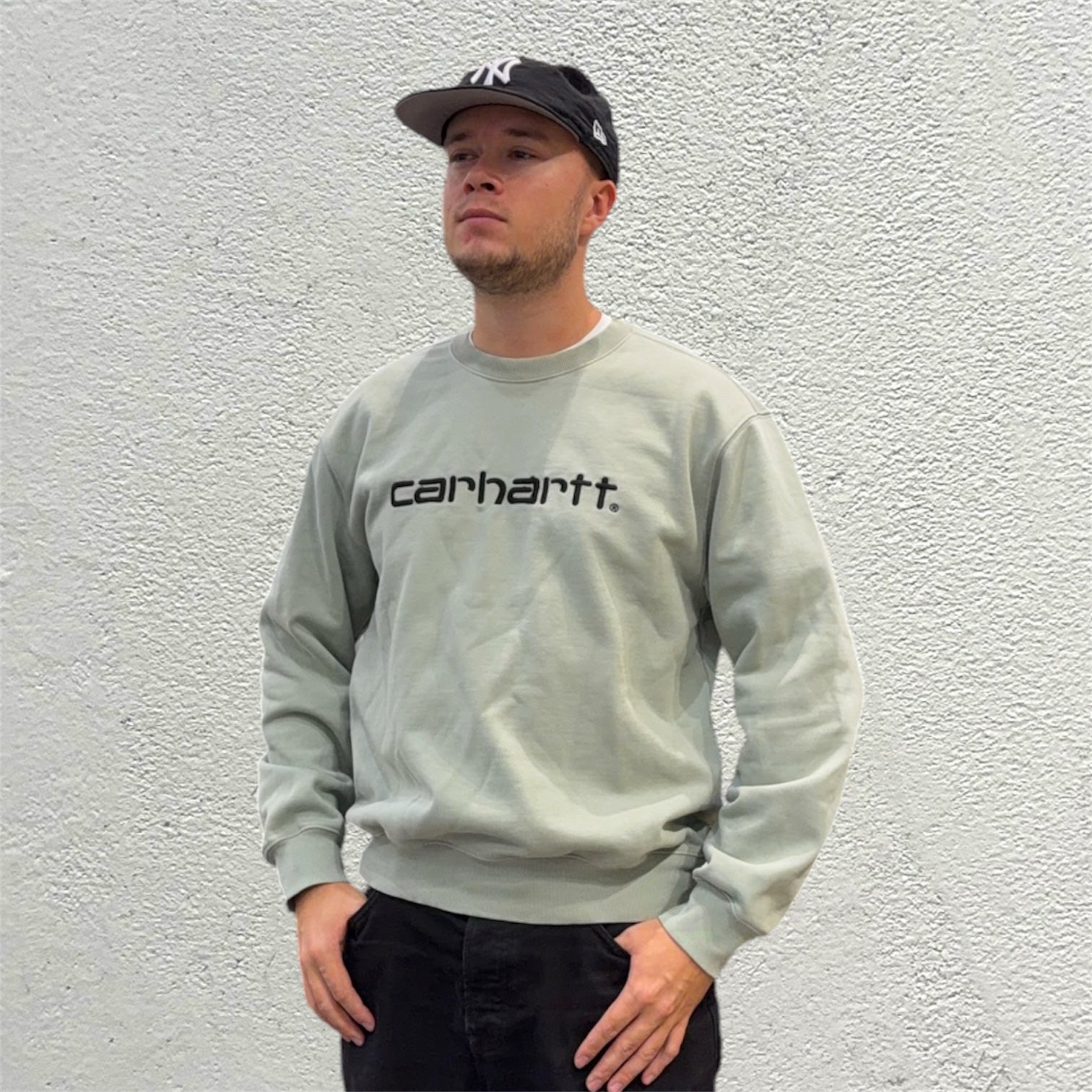 Carhartt WIP Script Logo Mint Green Sweatshirt