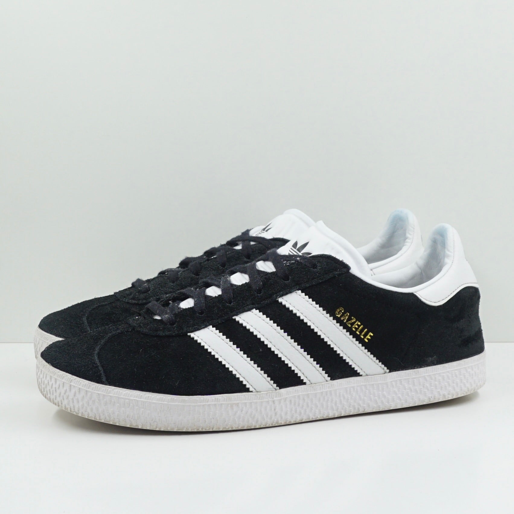 Adidas Gazelle Core Black Cloud White Gold Metallic (GS)