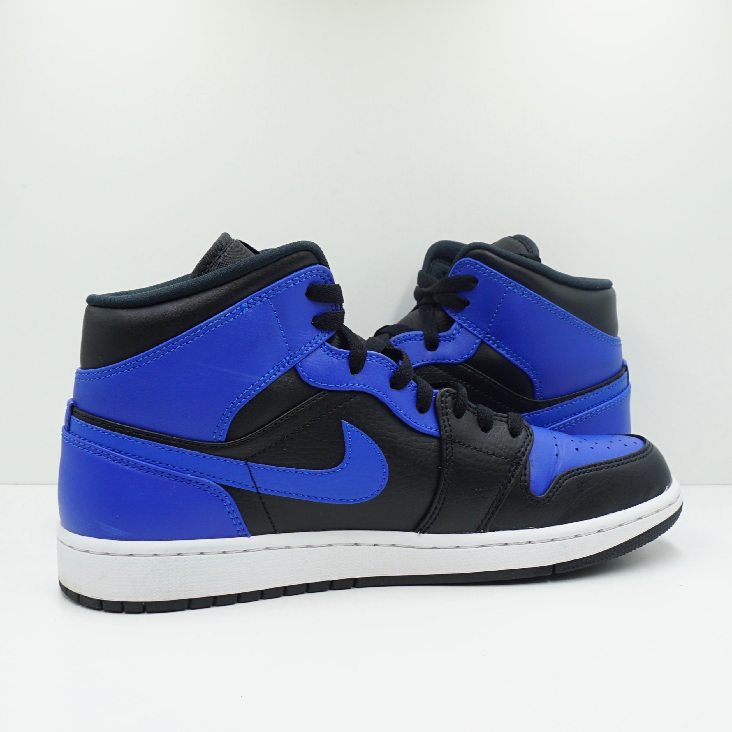 Jordan 1 Mid Hyper Royal Tumbled Leather