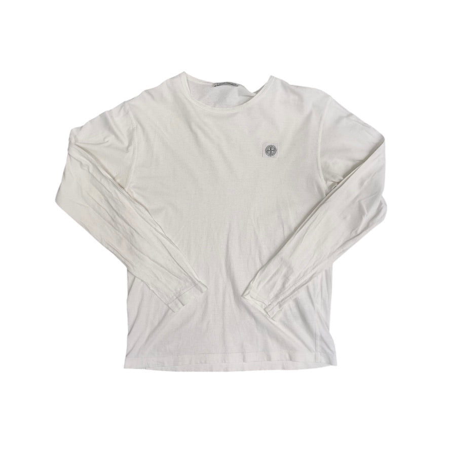 Stone Island White Long Sleeve Tshirt