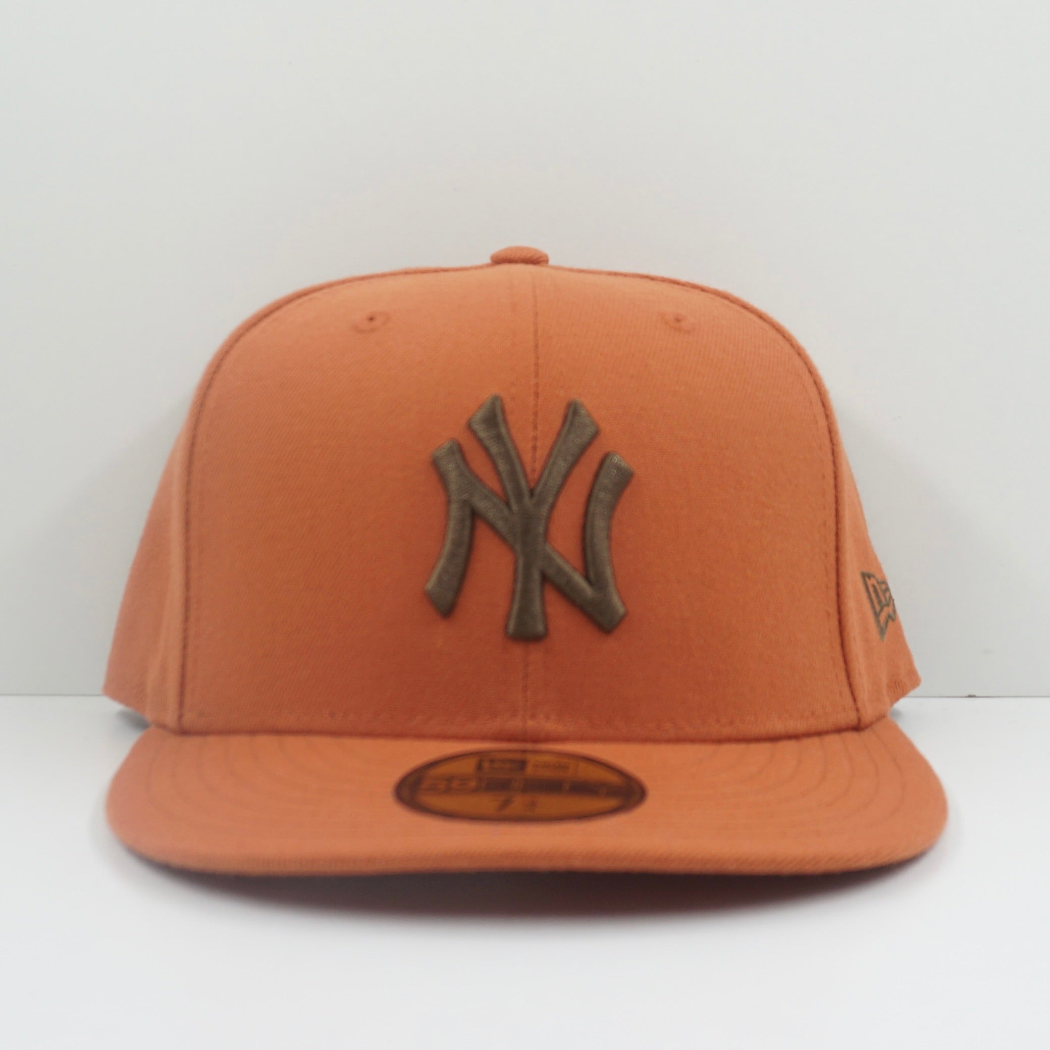 New Era New York Yankees League Essential Orange Brown Fitted Cap