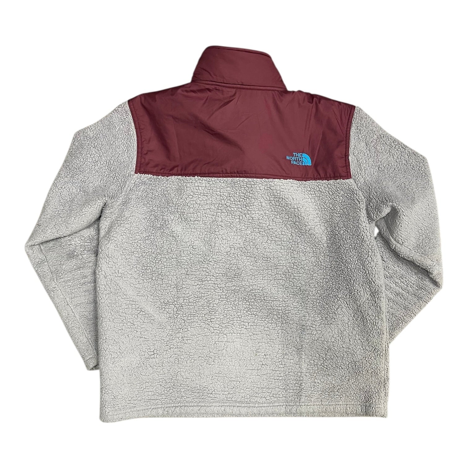 The North Face Grey Burgundy Fleece Half Zip