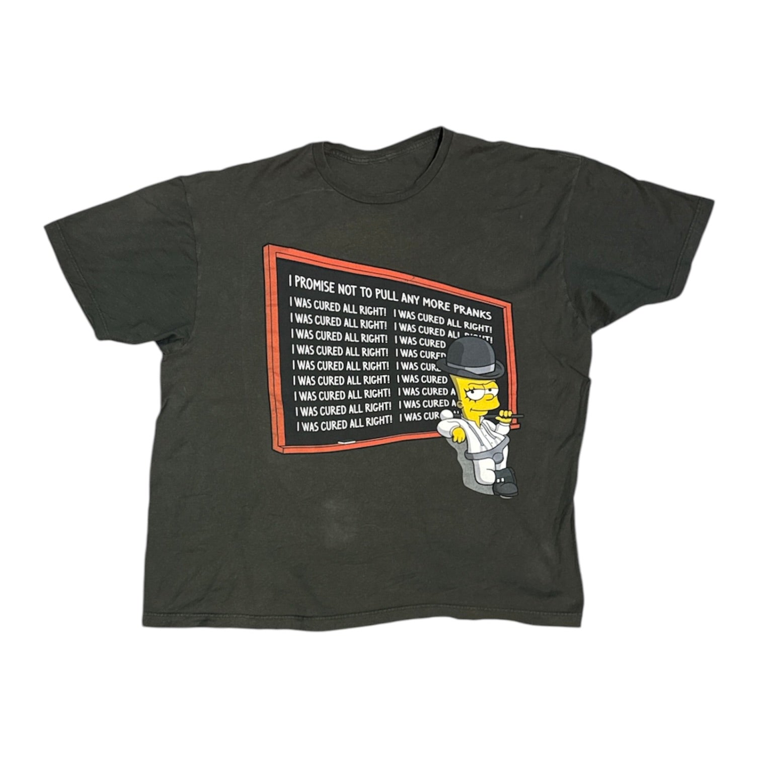 The Simpson I Promise Not To Pull Any More Pranks Grey Tshirt