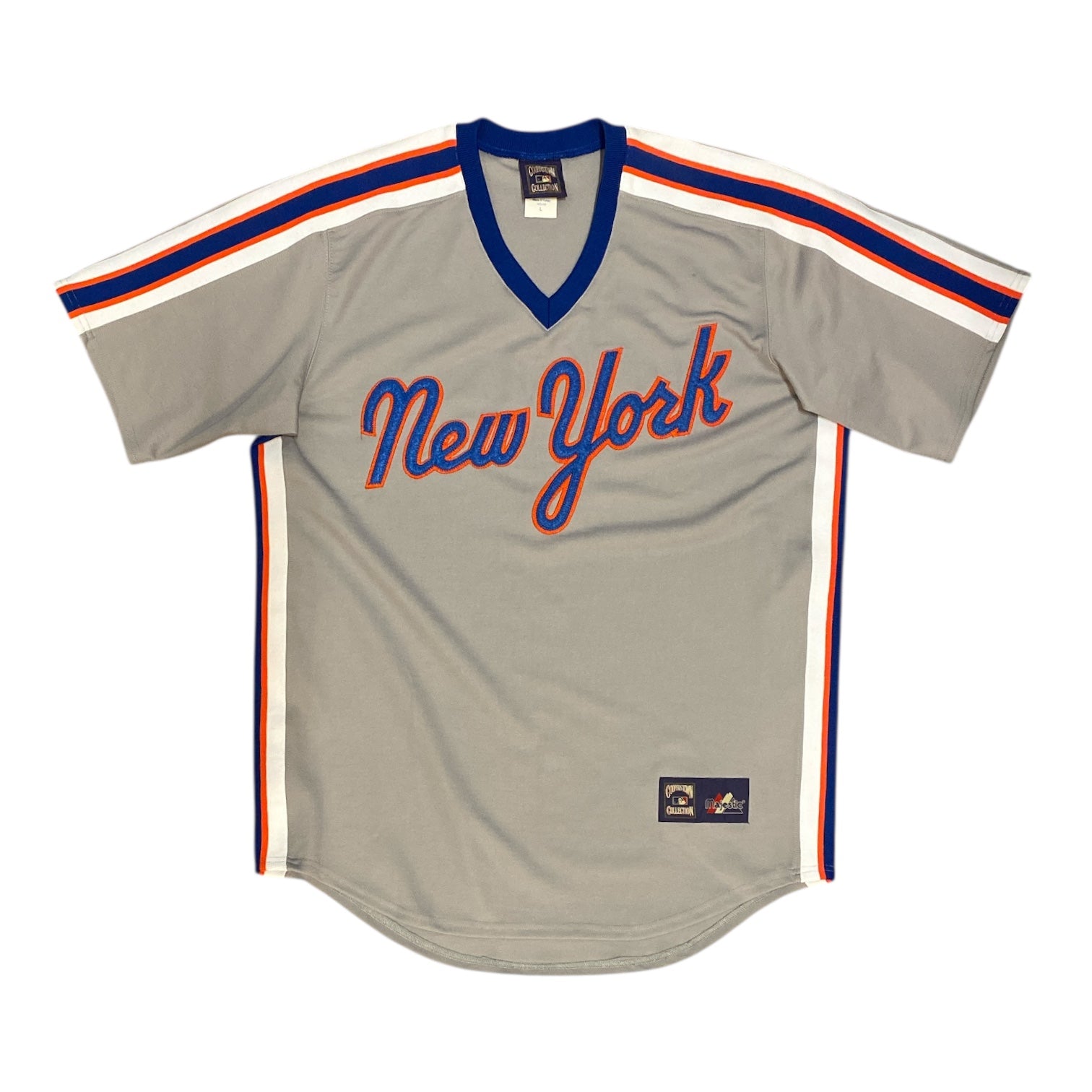 Majestic New York Mets Cooperstown Collection Grey Baseball Jersey