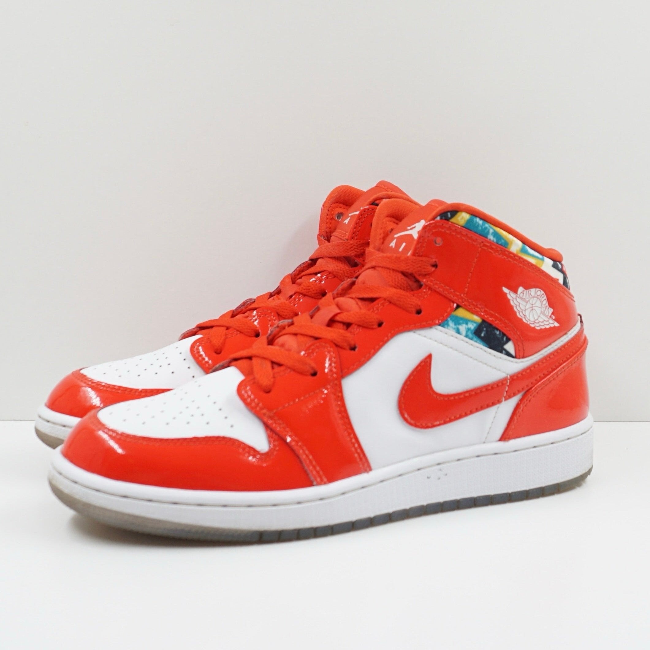 Jordan 1 Mid Barcelona Sweater Red Patent (GS)