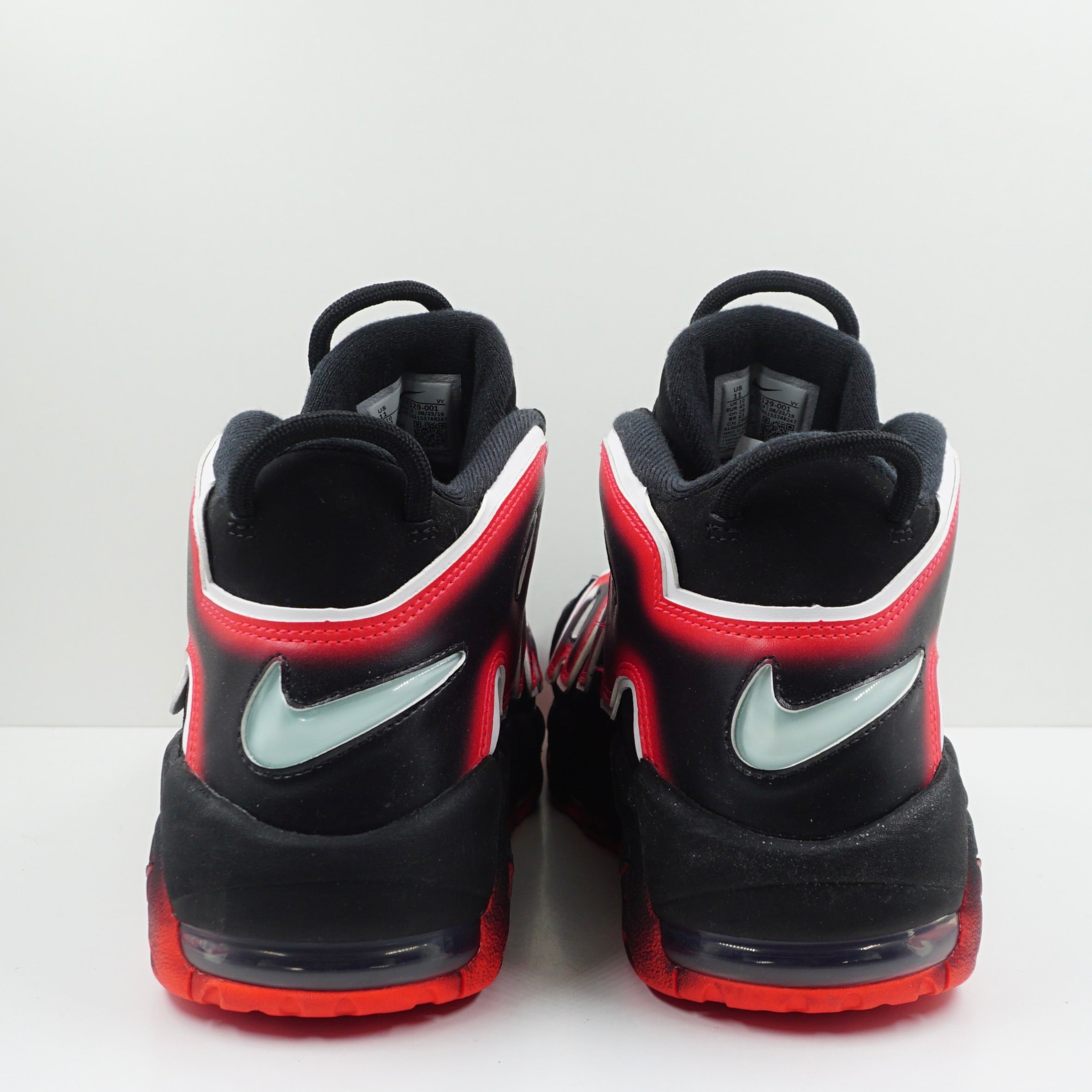 Nike Air More Uptempo Black White Laser Crimson