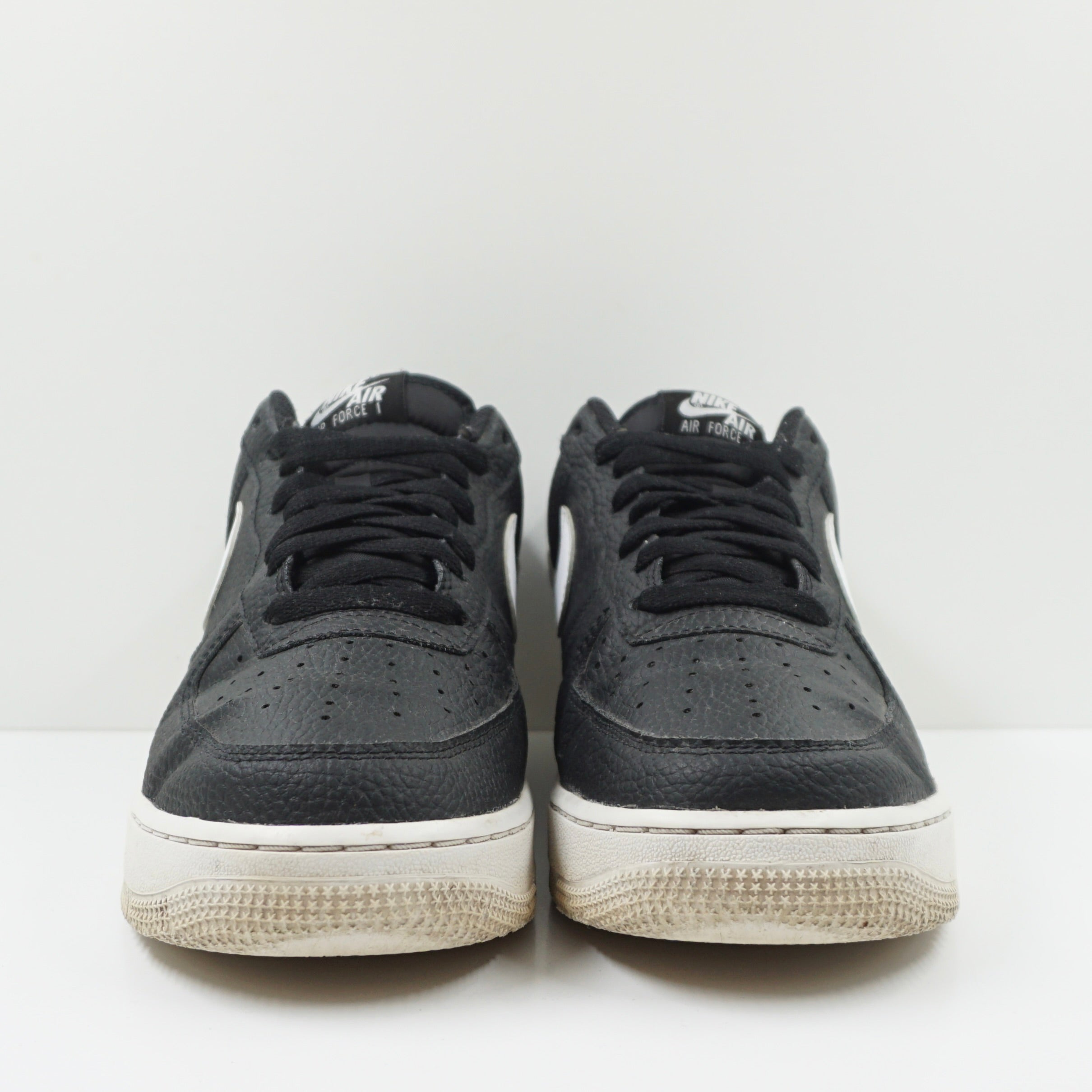 Nike Air Force 1 Low '07 Black White Pebbled Leather