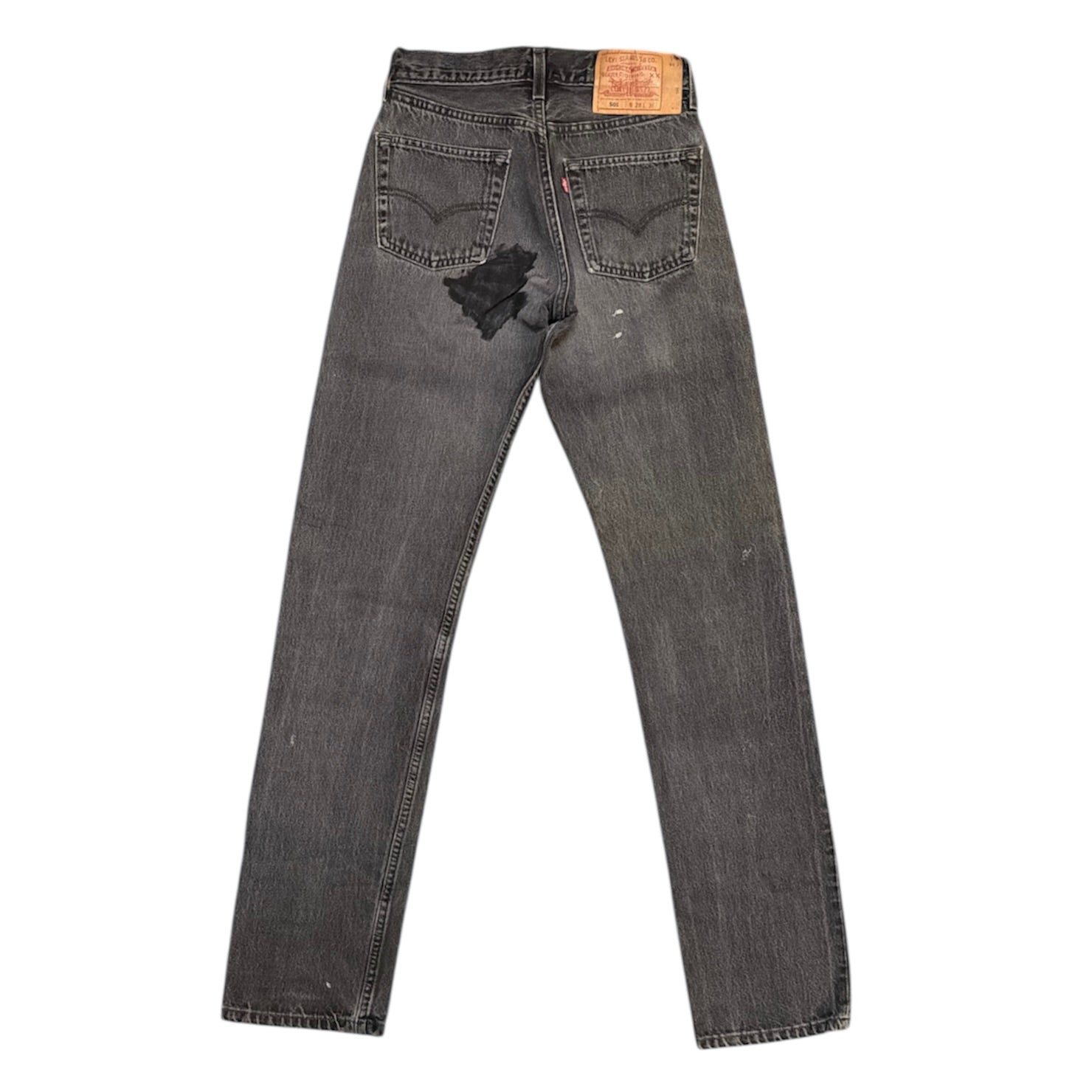 Vintage Levis 501 Grey Washed Jeans (W28/L36)