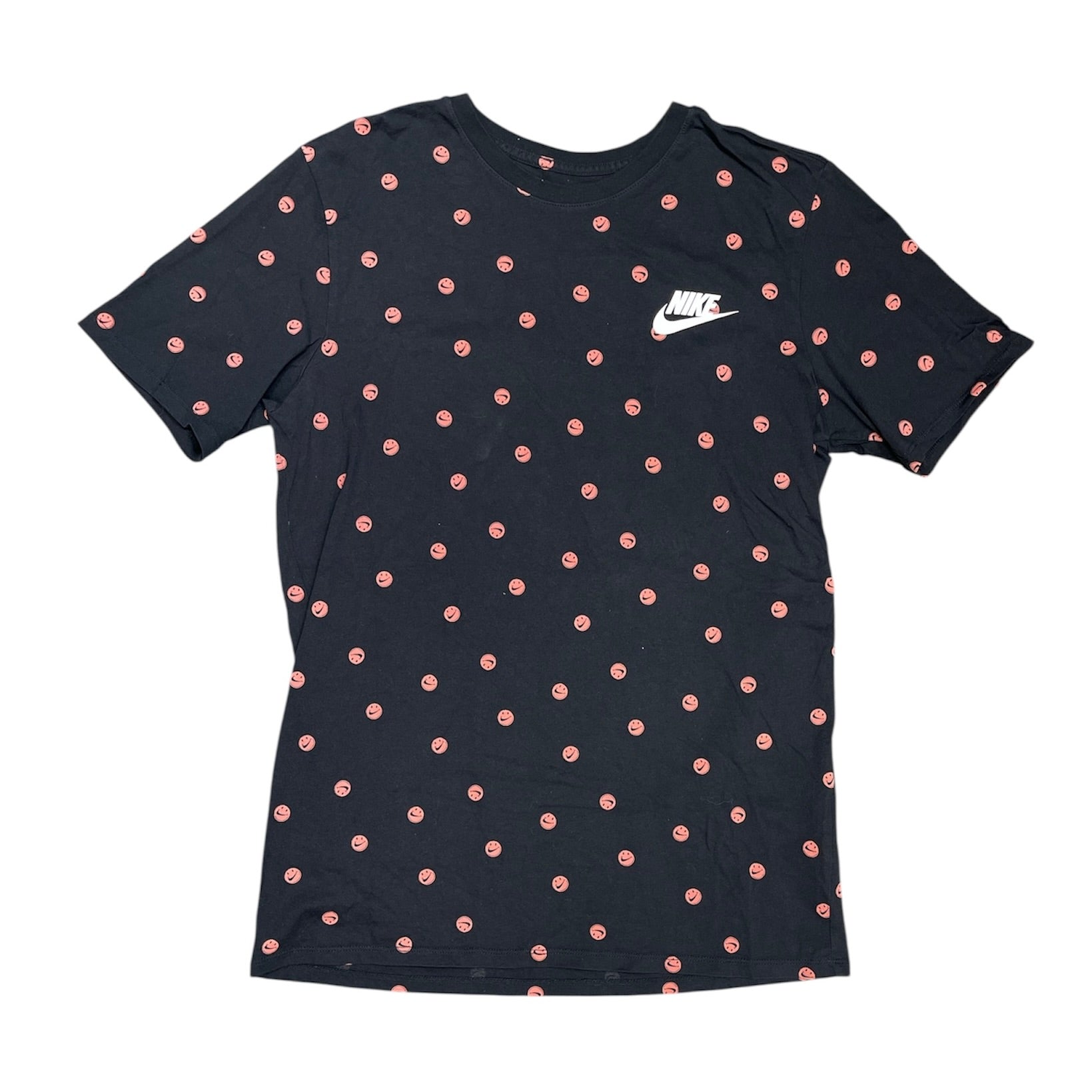 Nike Allover Smiley Print Black Tshirt
