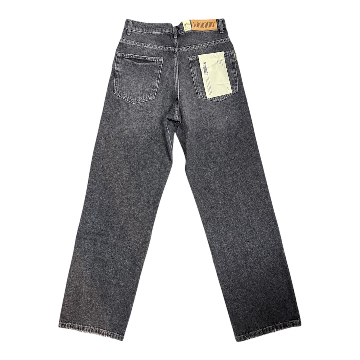 Woodbird Loose Straight Fit Grey Denim Pants