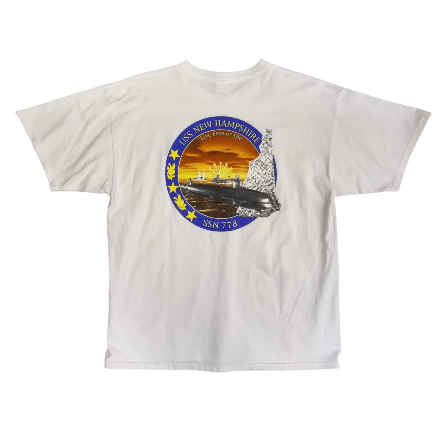 Gildan USS New Hampshire SSN 778 White Tshirt