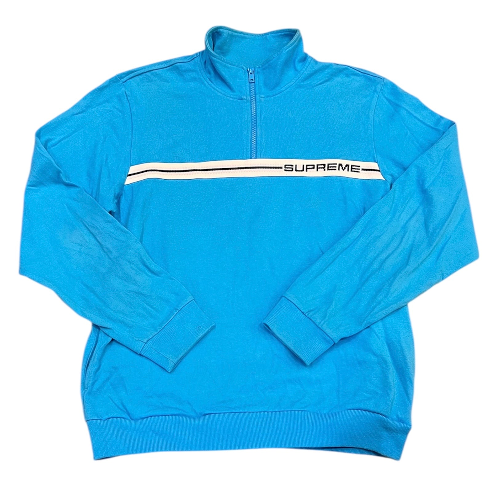 Supreme Warm Up Blue Quarter Zip Sweatshirt