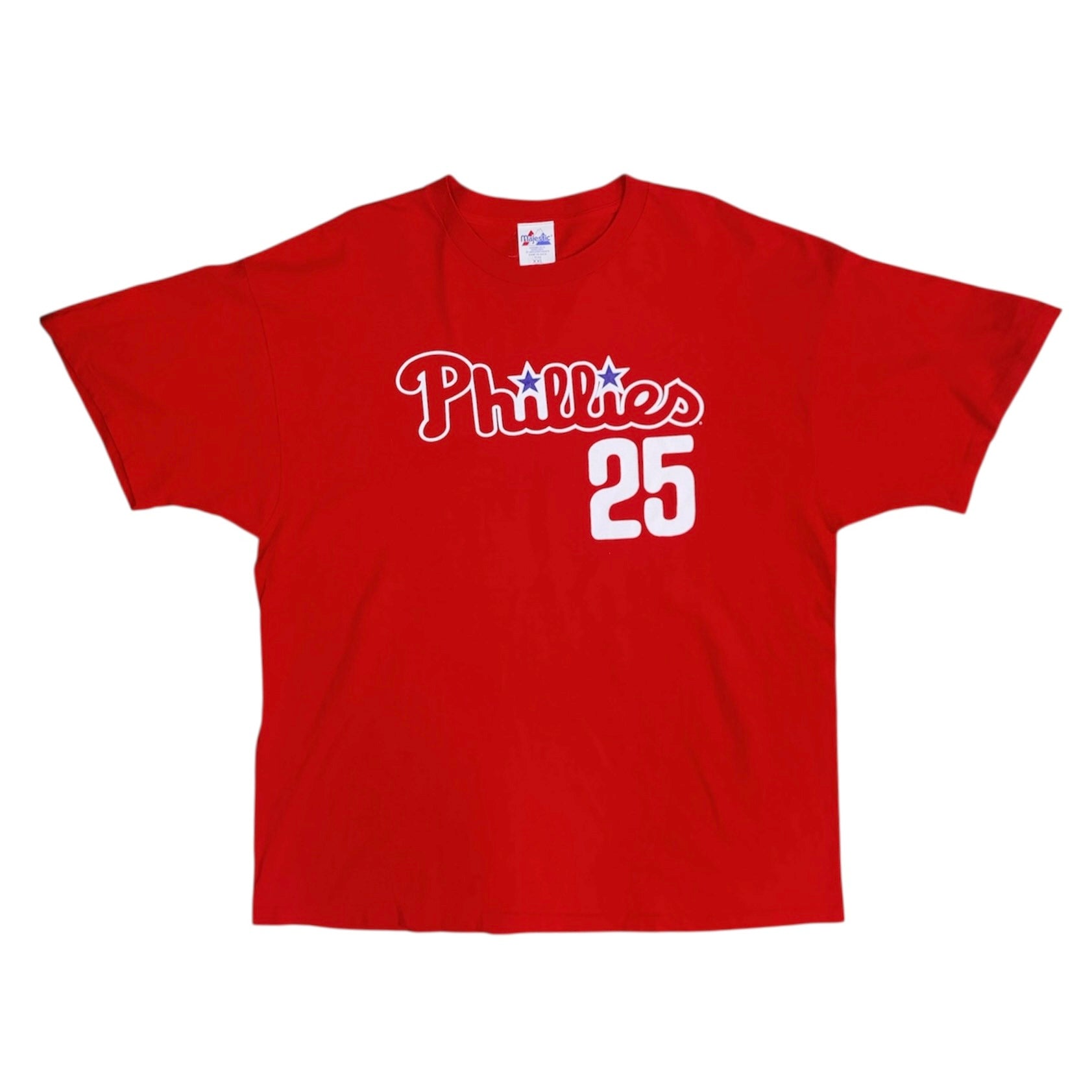 Majestic Philadelphia Phillies Thome #25 Baseball Red Tshirt