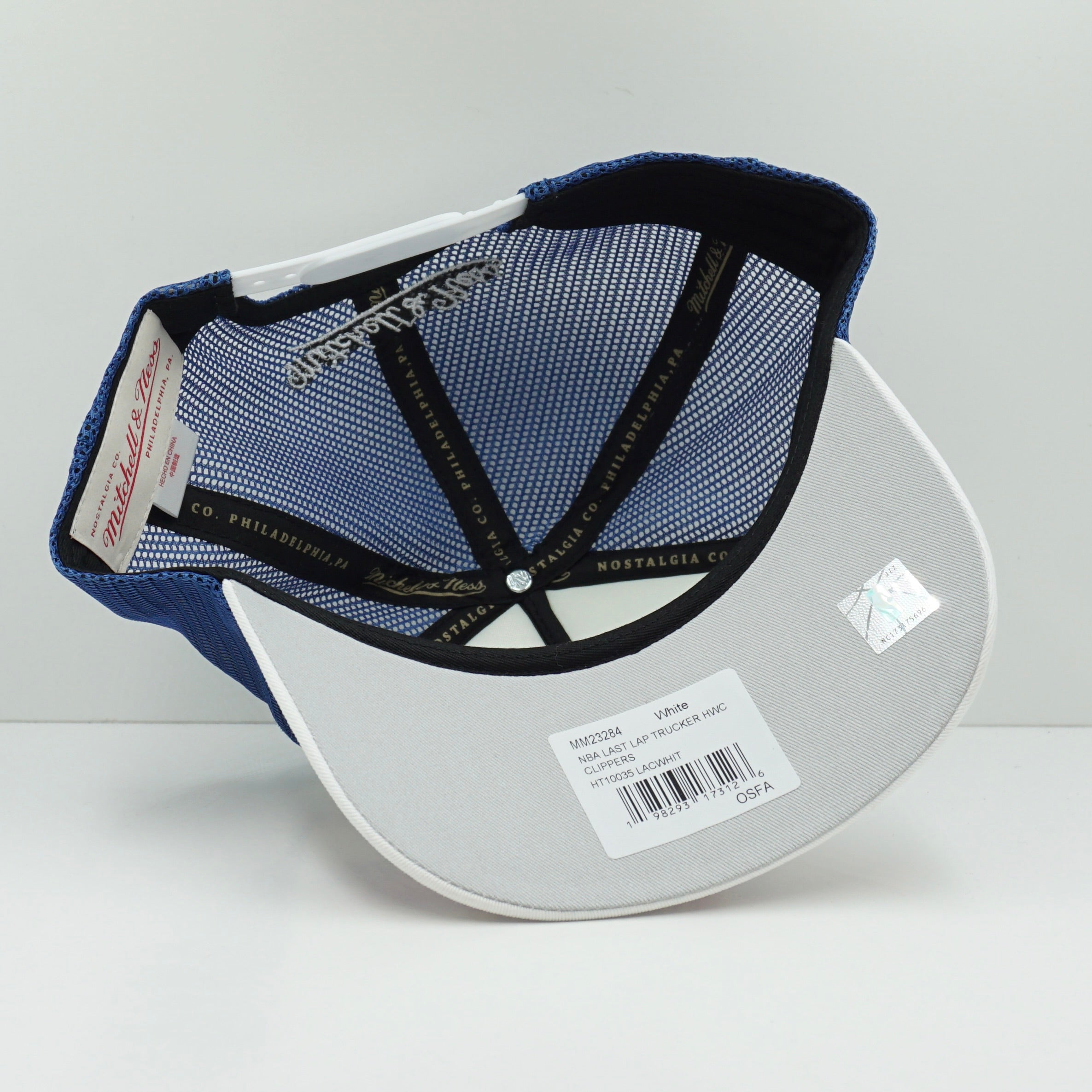 Mitchell & Ness Los Angeles Clippers Adjustable Fit Trucker Snapback Cap