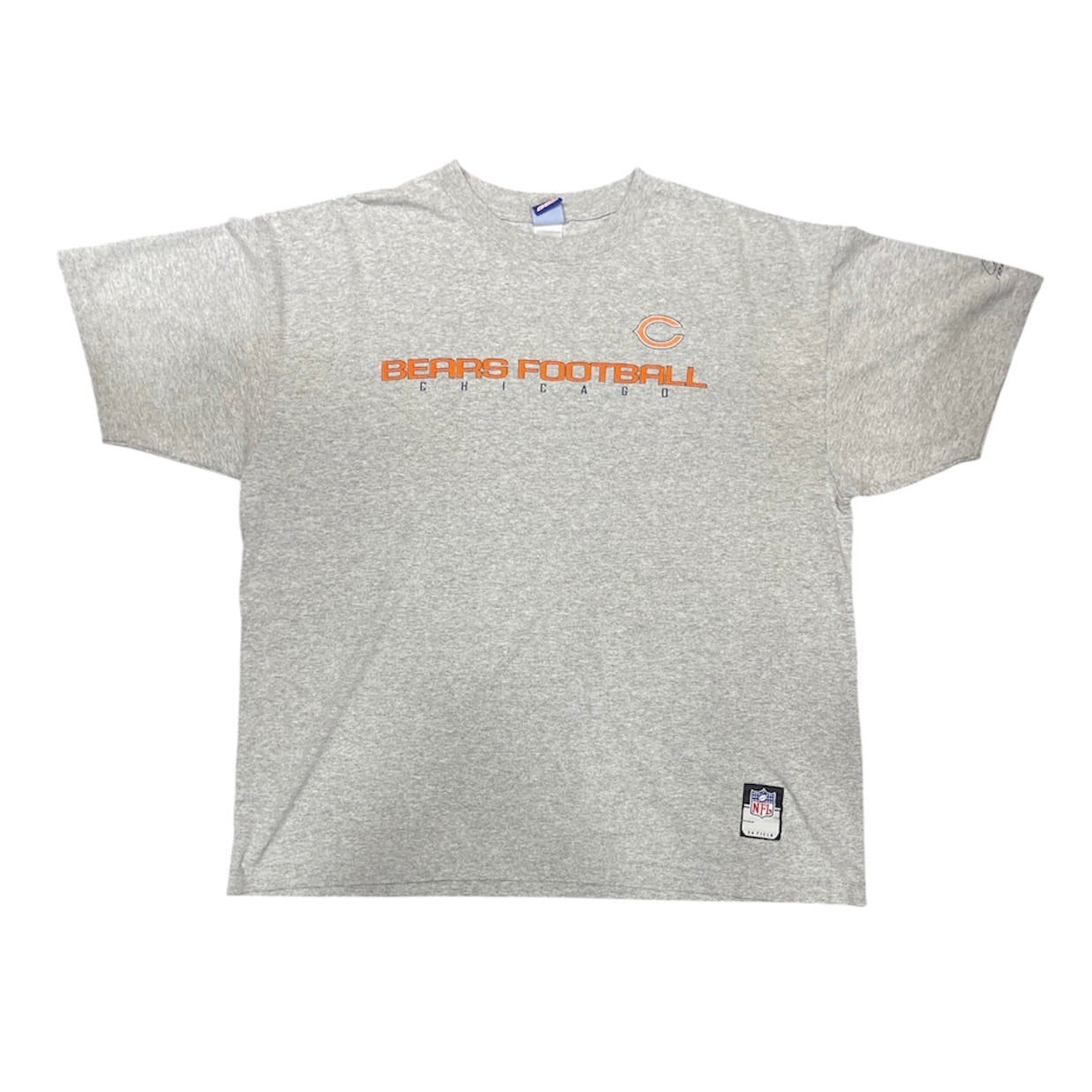 NFL Team Apparel Bears Football Chicago Grey Orange Tshirt