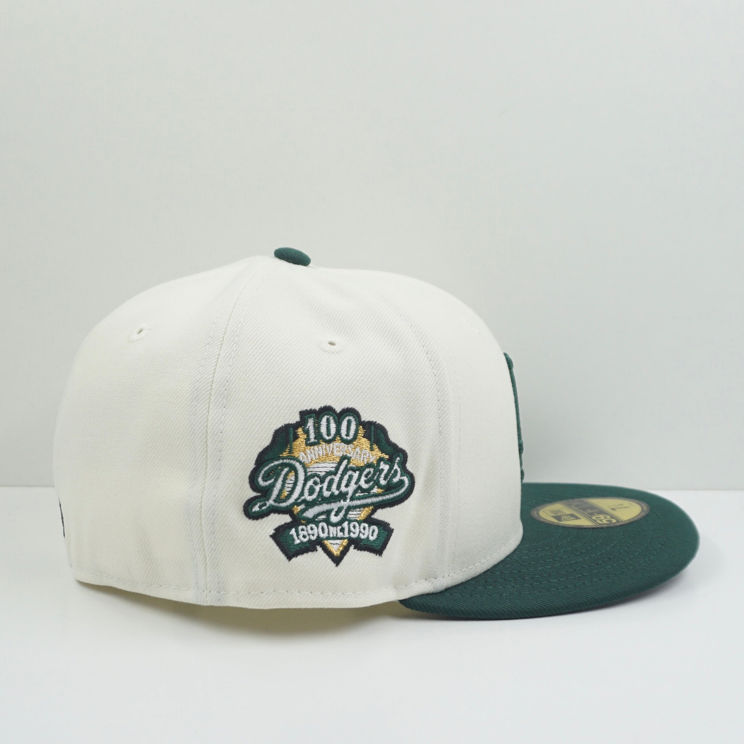 New Era Cooperstown Los Angeles Dodgers Beige Green Fitted Cap