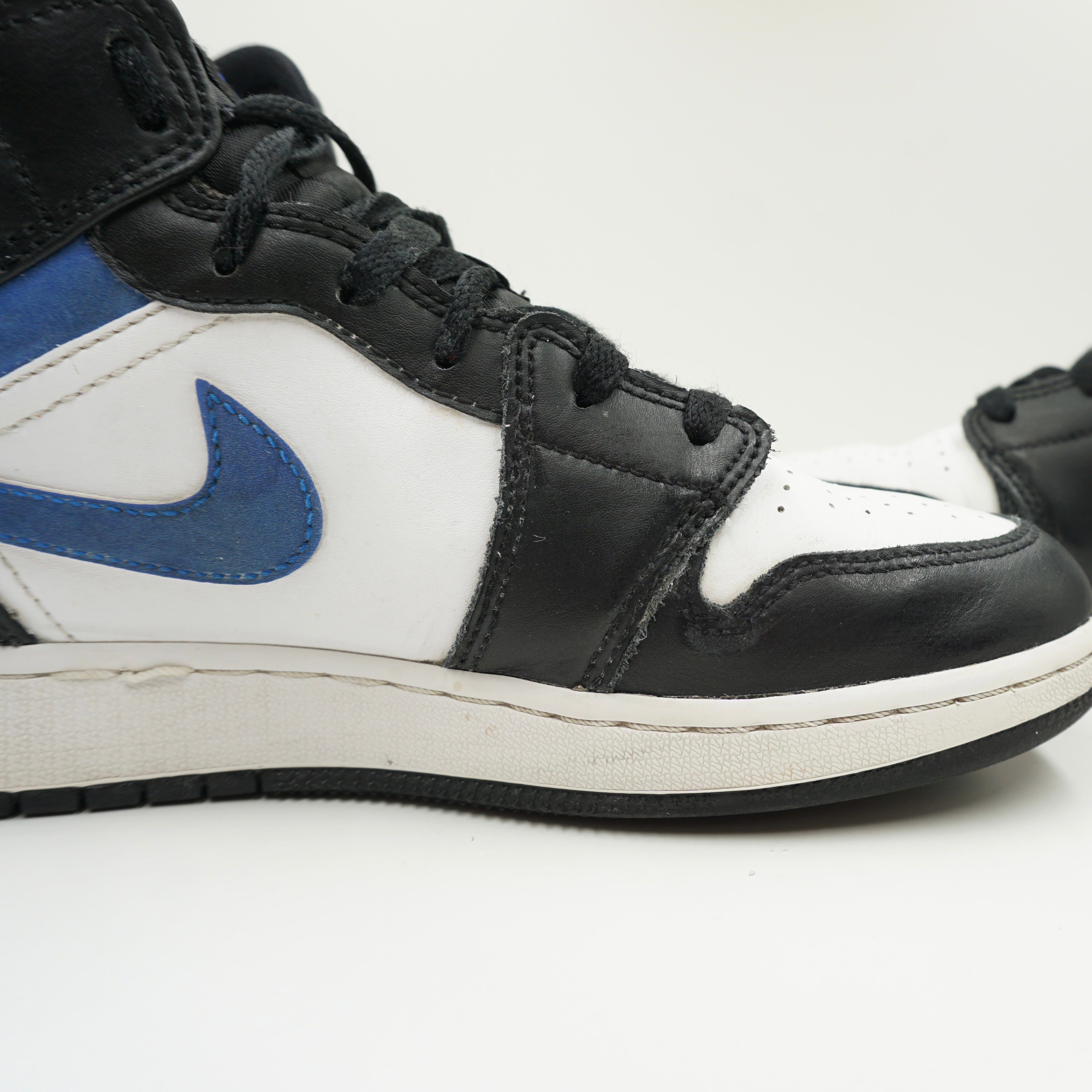 Jordan 1 Mid White Black Racer Blue (GS)