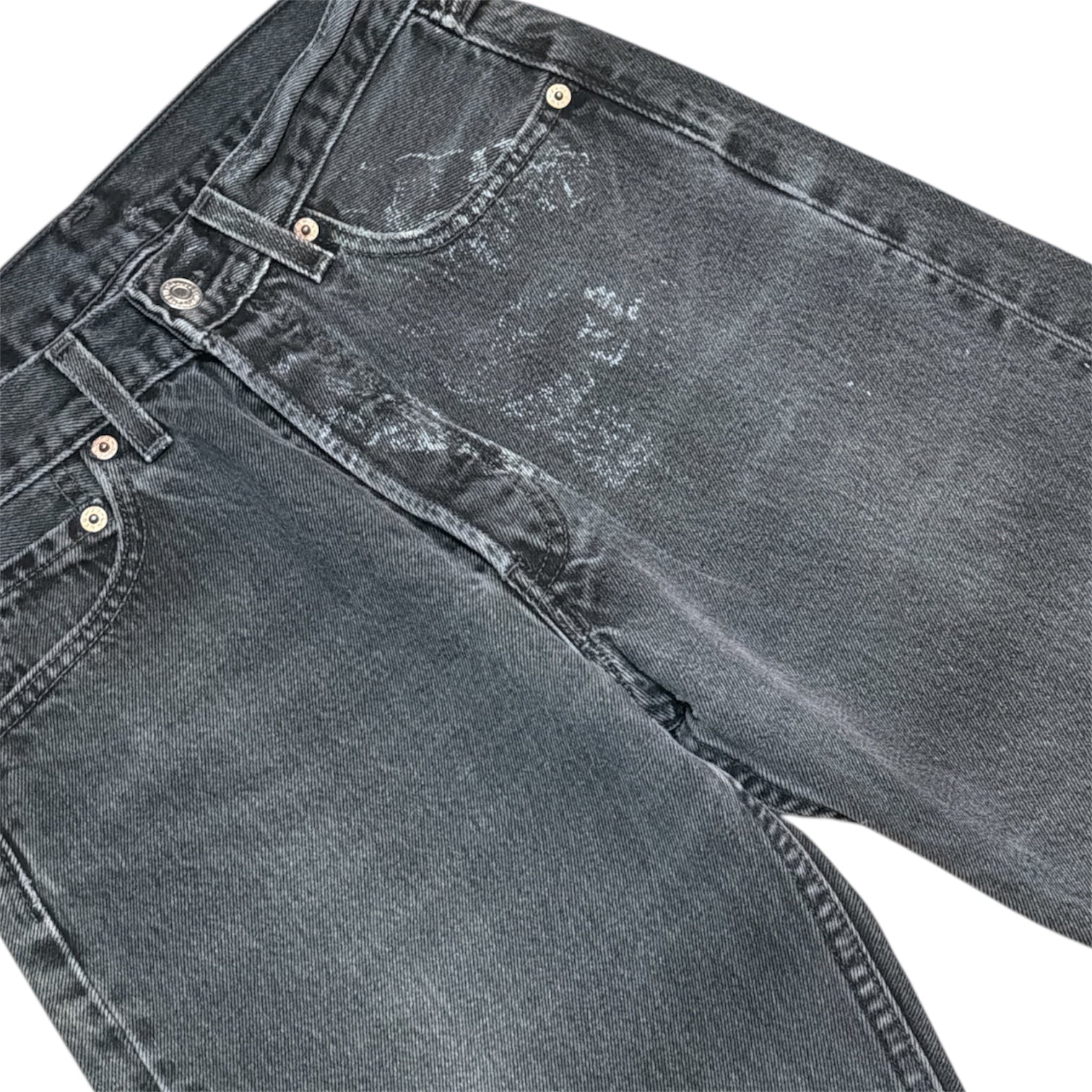 Vintage Levis 501 Grey Washed Jeans (W28/L36)