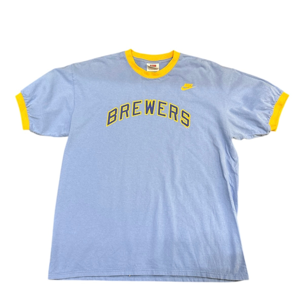 Nike Team Brewers Blue Yellow Tshirt