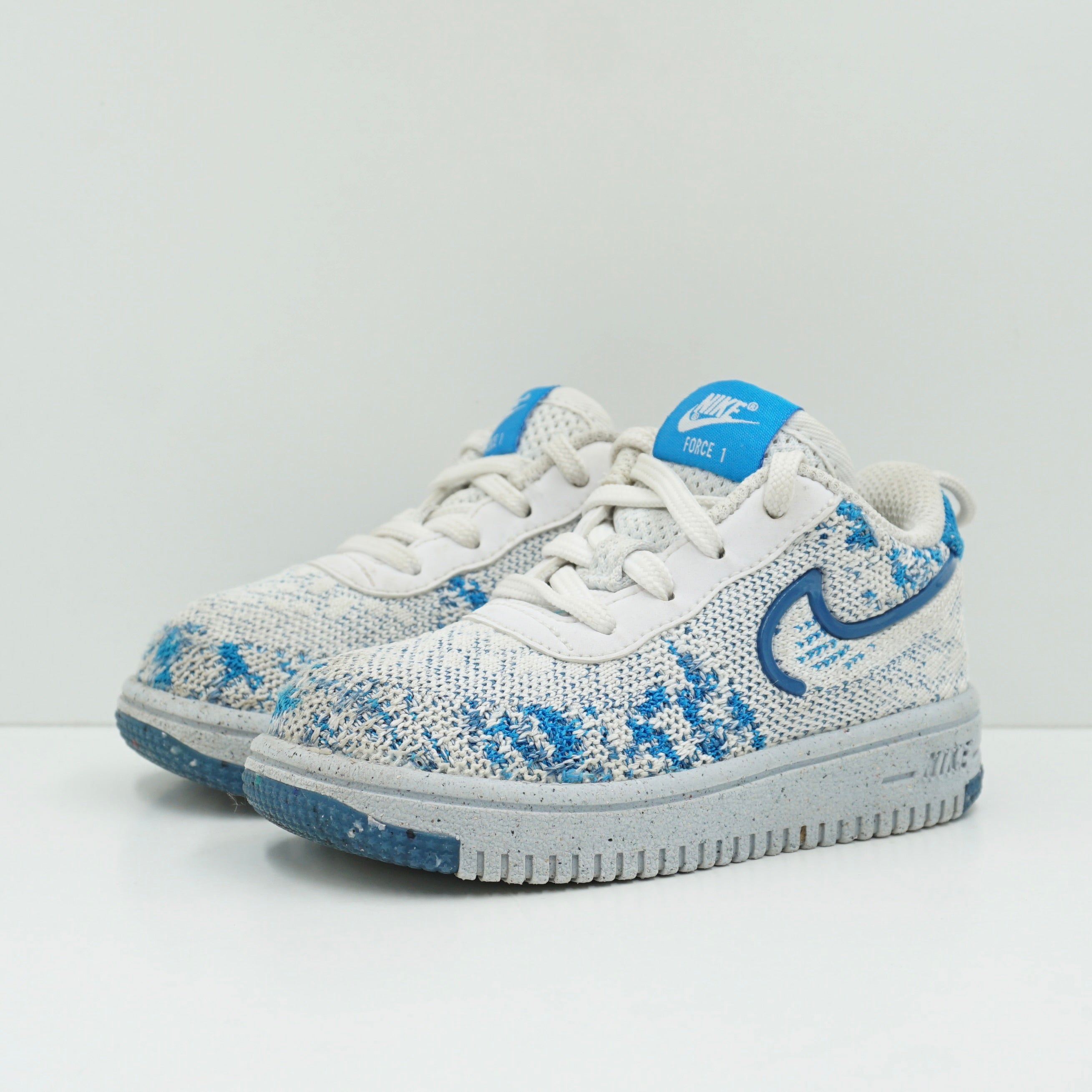 Nike Force 1 Crater Flyknit Blue White Toddler