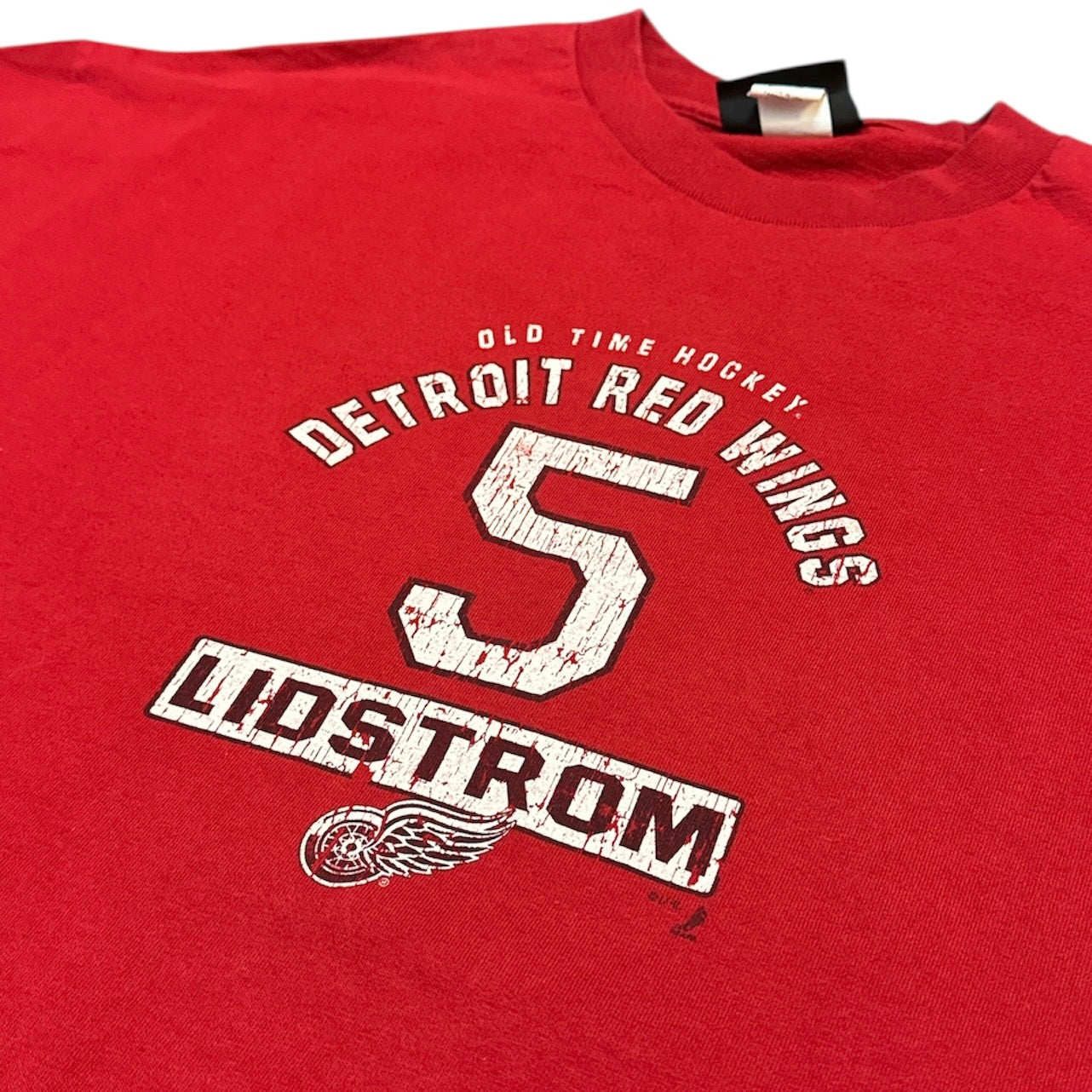 Old Time Hockey Detroit Red Wings #5 Lidstrom Red Tshirt