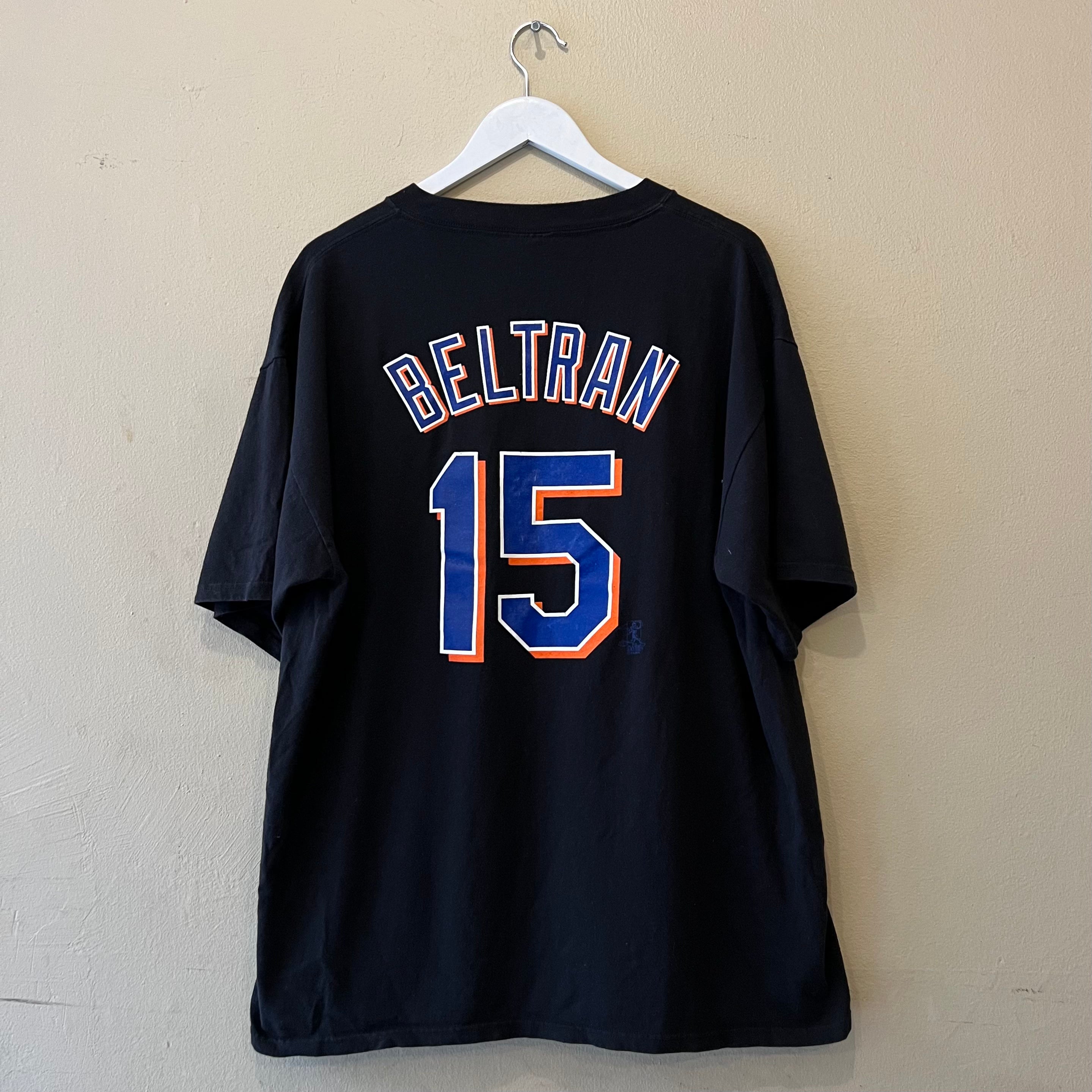 New York Mets #15 Beltran MLB Black Tshirt