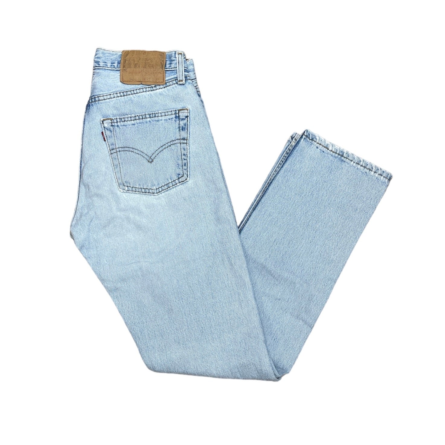 Vintage Levis 501 Light Blue Distressed Jeans (W28/32)