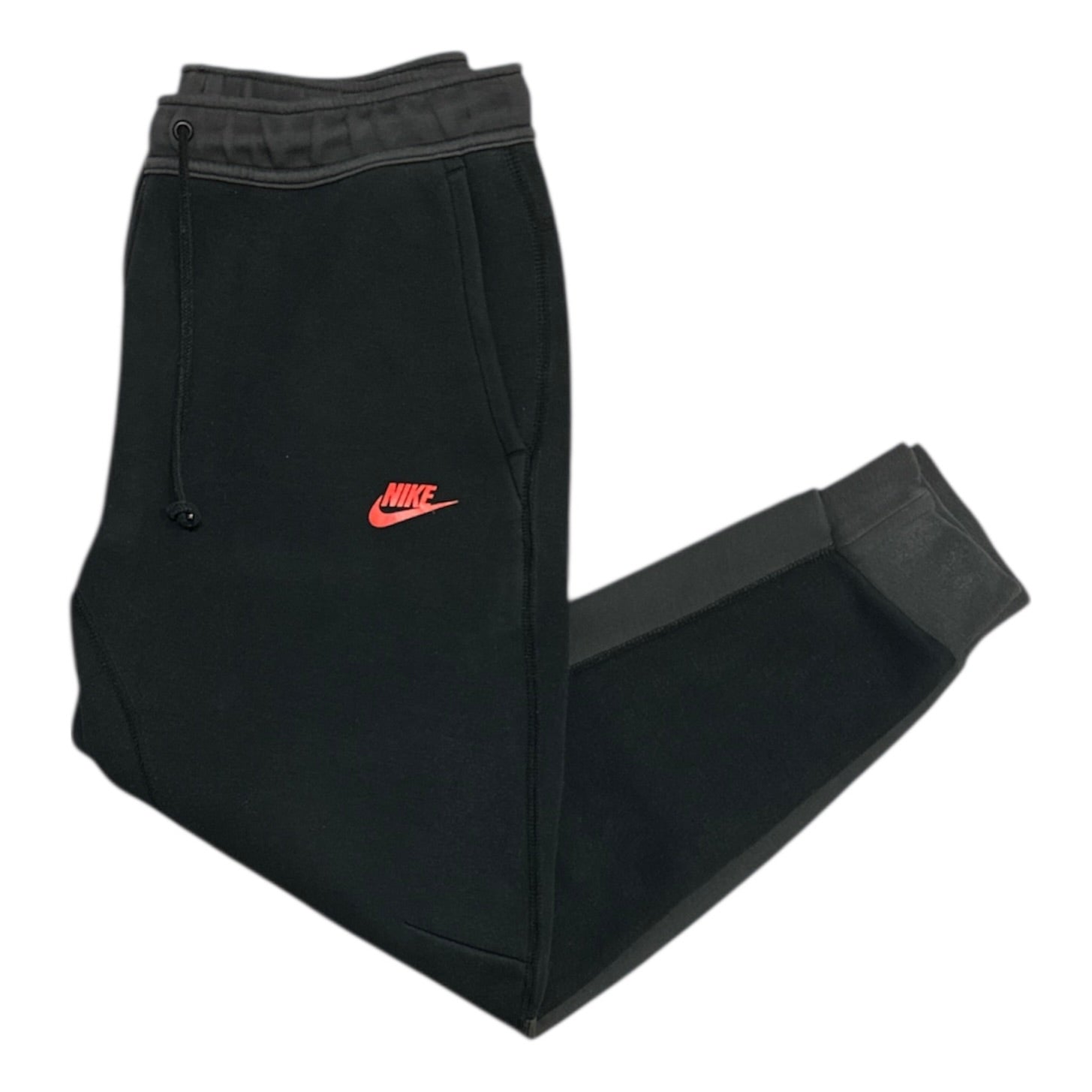 nike foundation joggers grey red tick