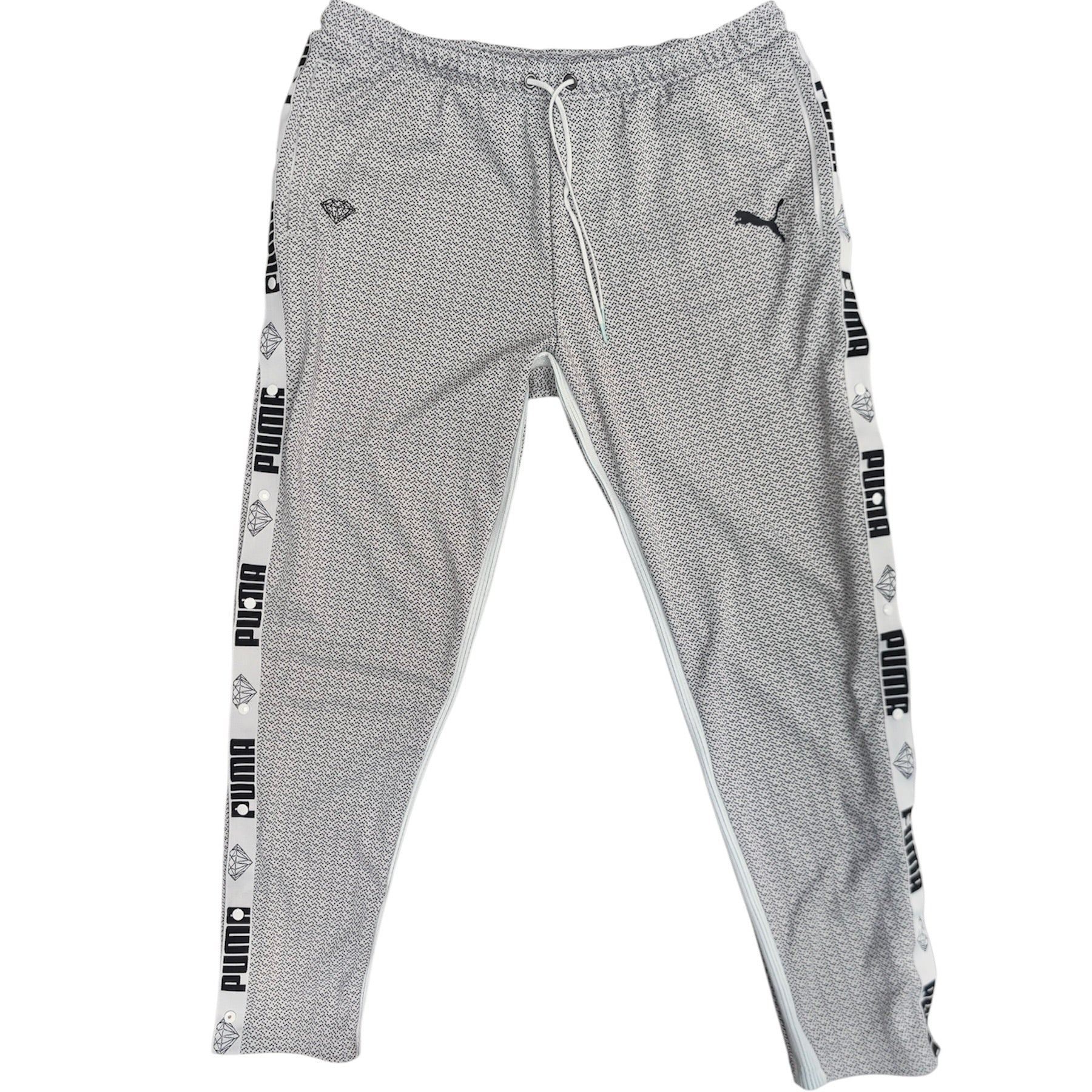 Puma X Diamond Supply White Black Snap Track Pants