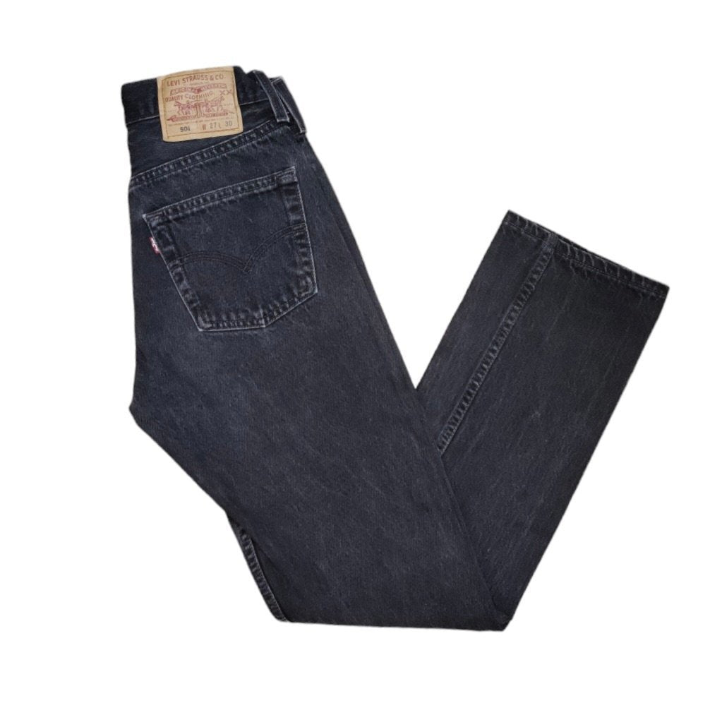 Vintage Levis 501 Black/Grey Jeans (W27/L30)(W)