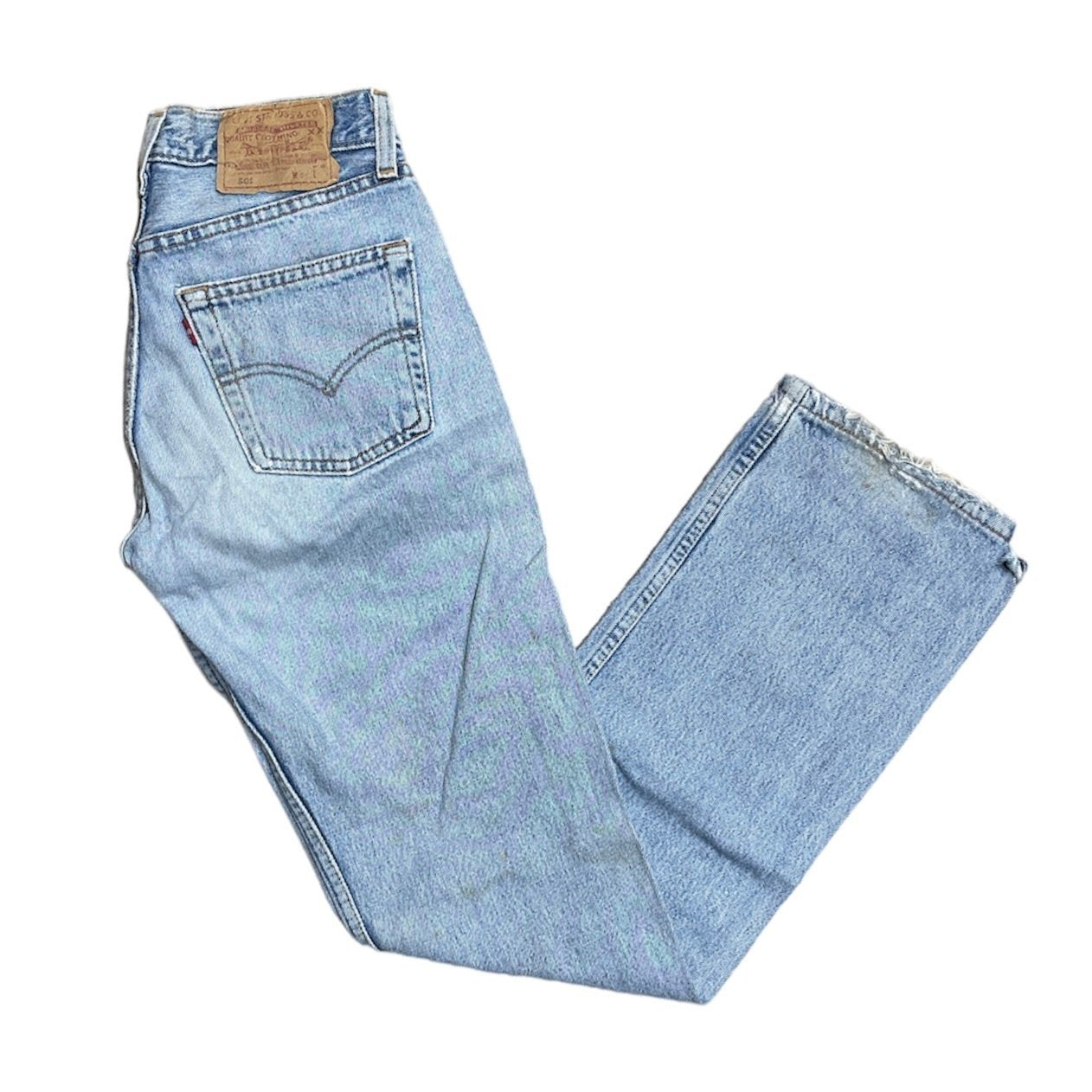 Vintage Levis 501 Distressed Light Blue Jeans (W26/L32)