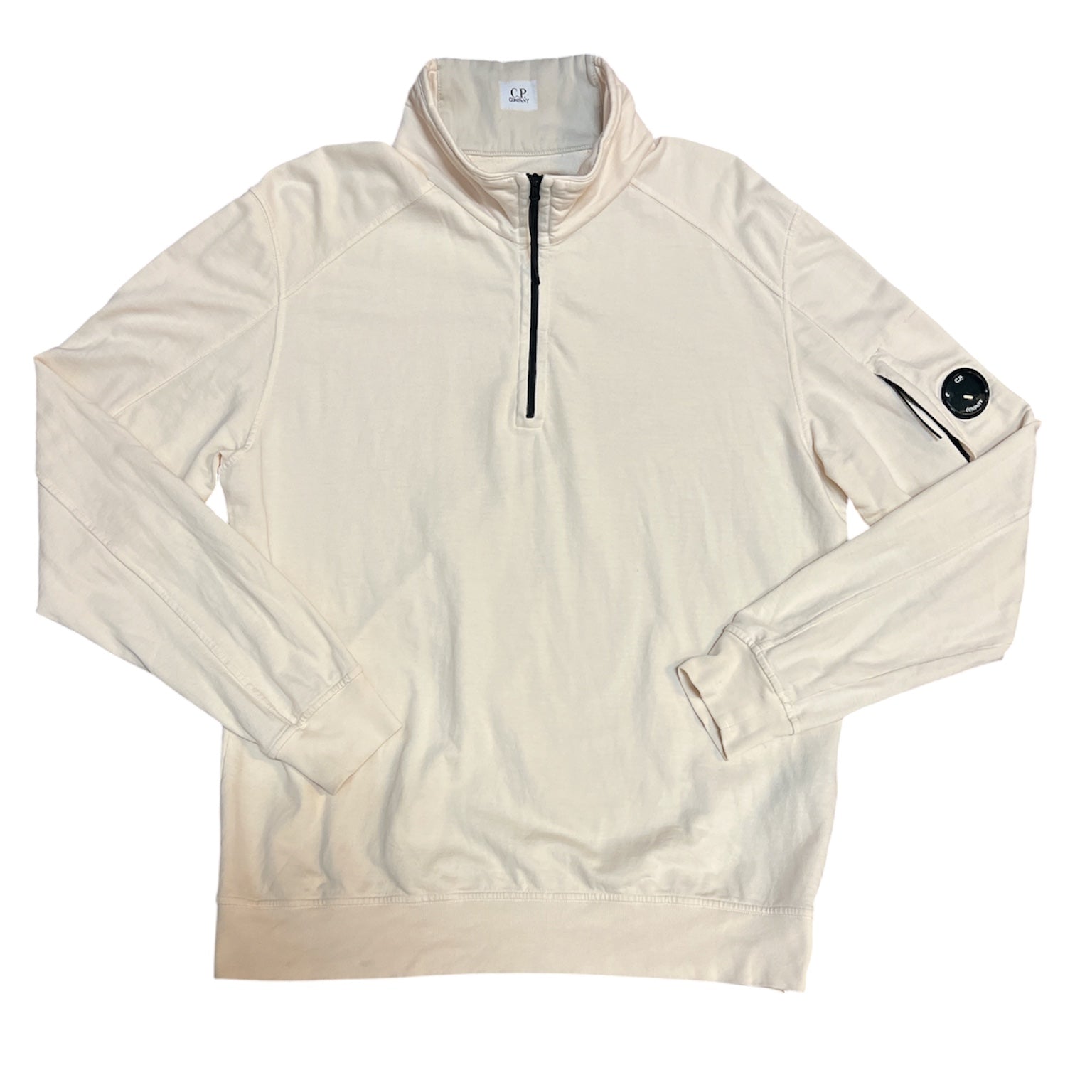 C.P. Company Light Fleece Half Zip Apricot Sweatshirt