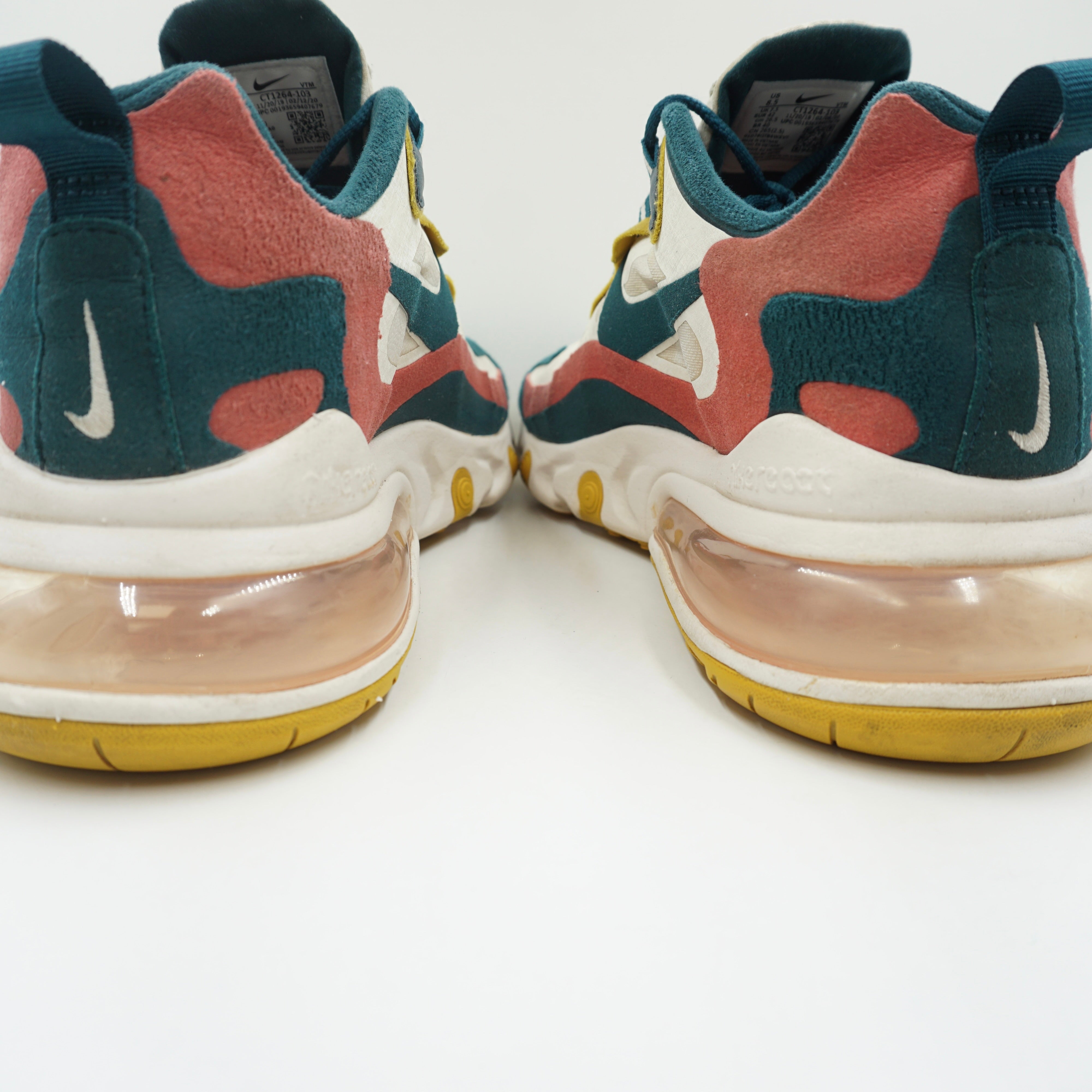 Nike Air Max 270 React White Turquoise Yellow