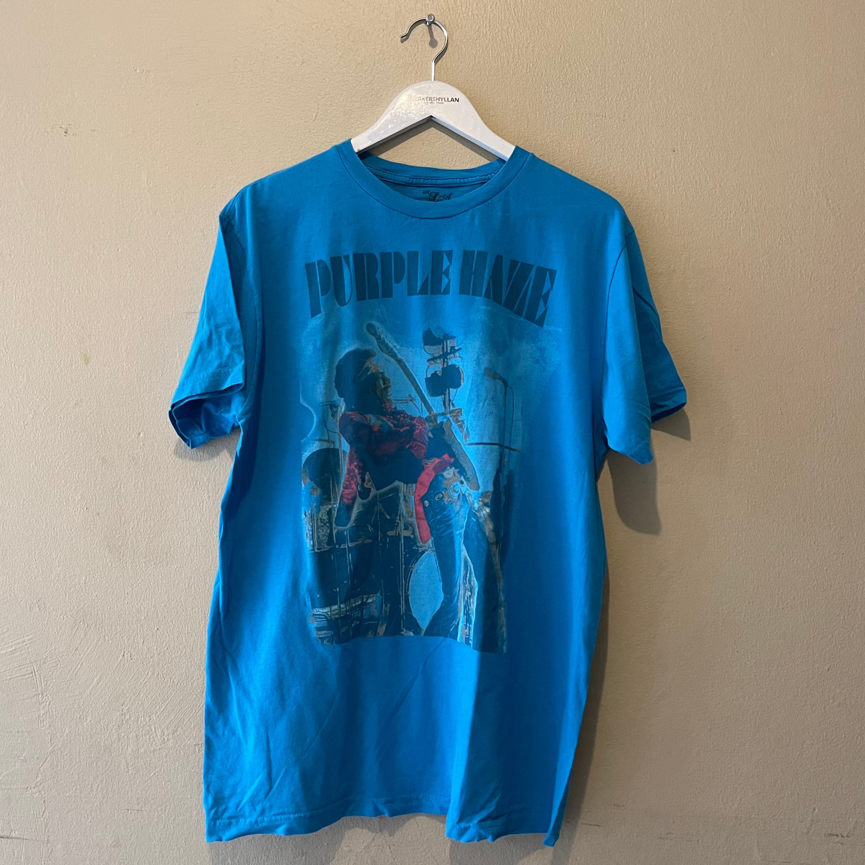 Jimi Hendrix Purple Haze Blue Tshirt