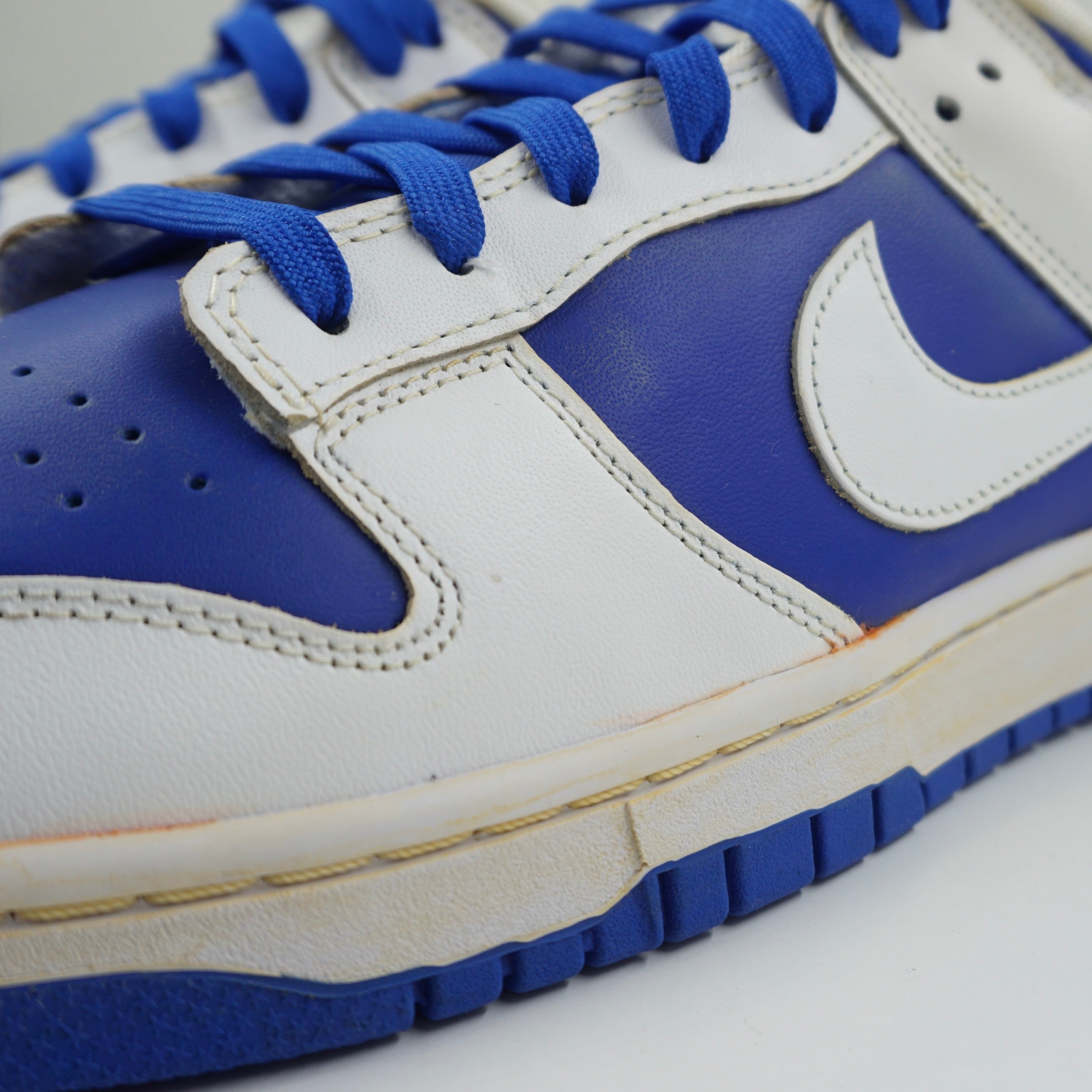 Nike Dunk Low Racer Blue White "CATS" Custom Painted