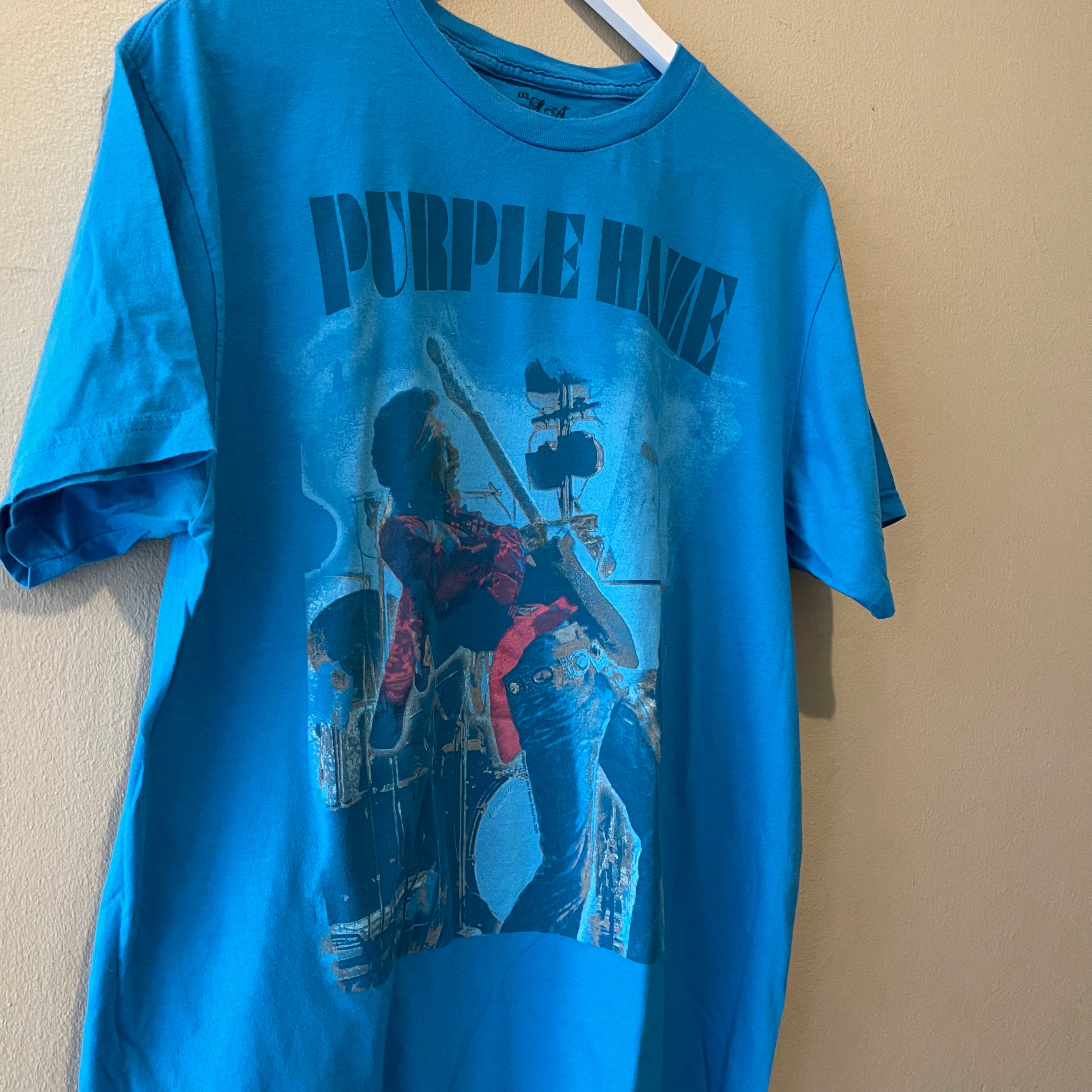 Jimi Hendrix Purple Haze Blue Tshirt