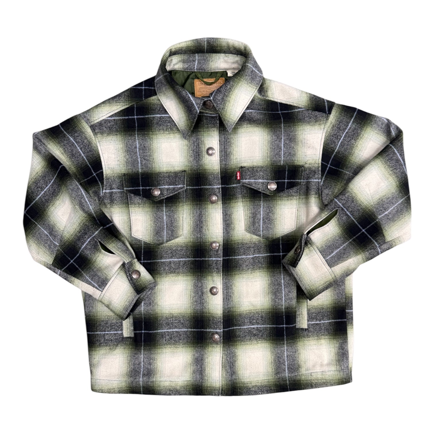 Levi's Green Plaid Over Shirt Jacket