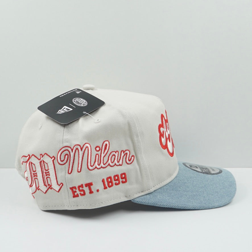 New Era AC Milan Cream & Denim Snapback Cap